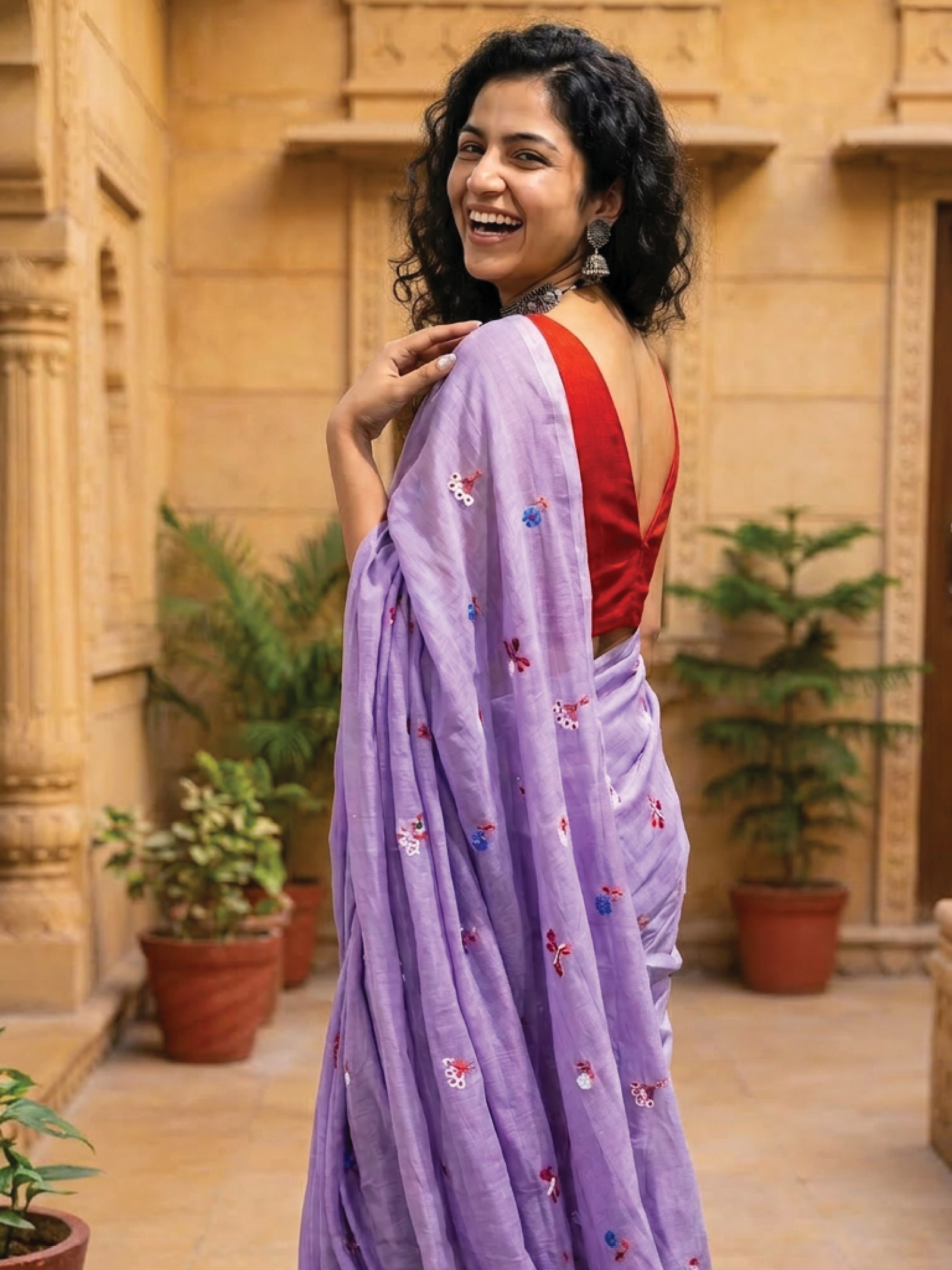 Katha Mulmul Saree