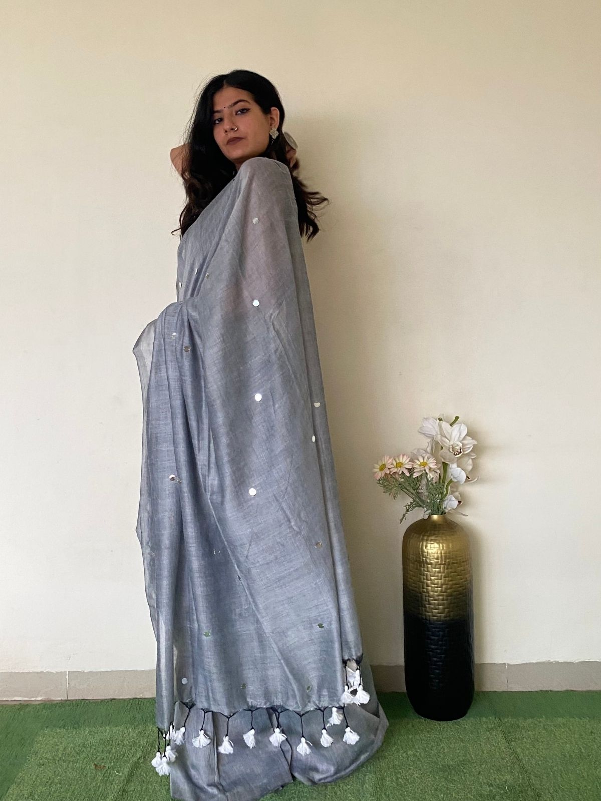 Dolphin Khadi Cotton Saree