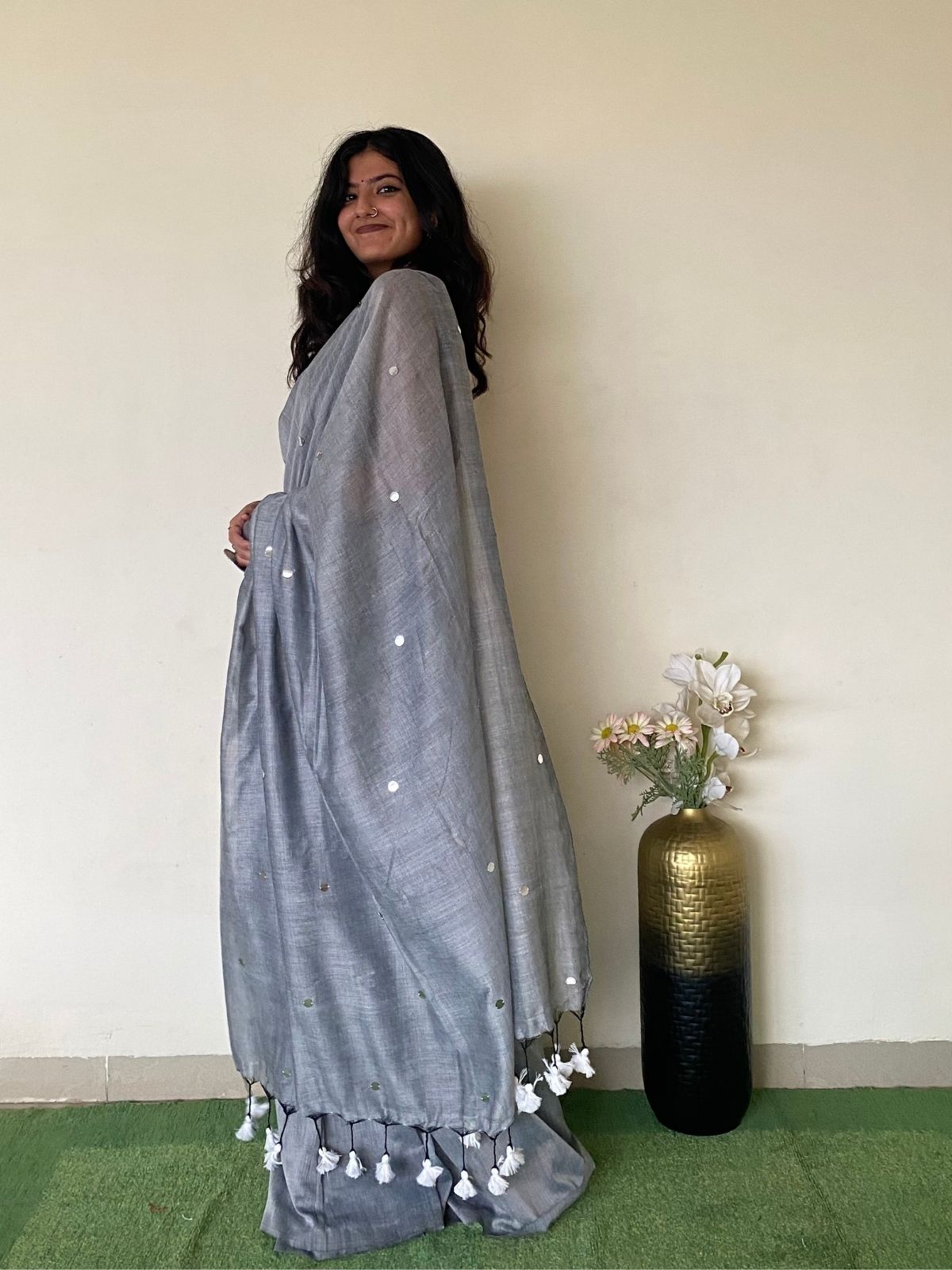 Dolphin Khadi Cotton Saree