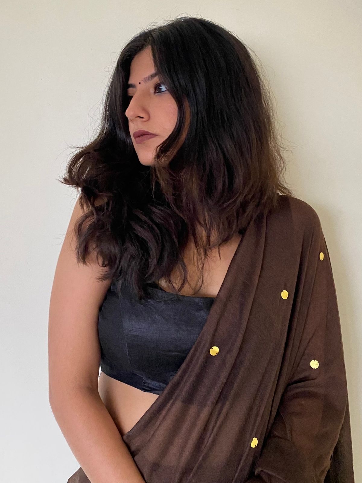 Brownie Khadi Cotton Saree