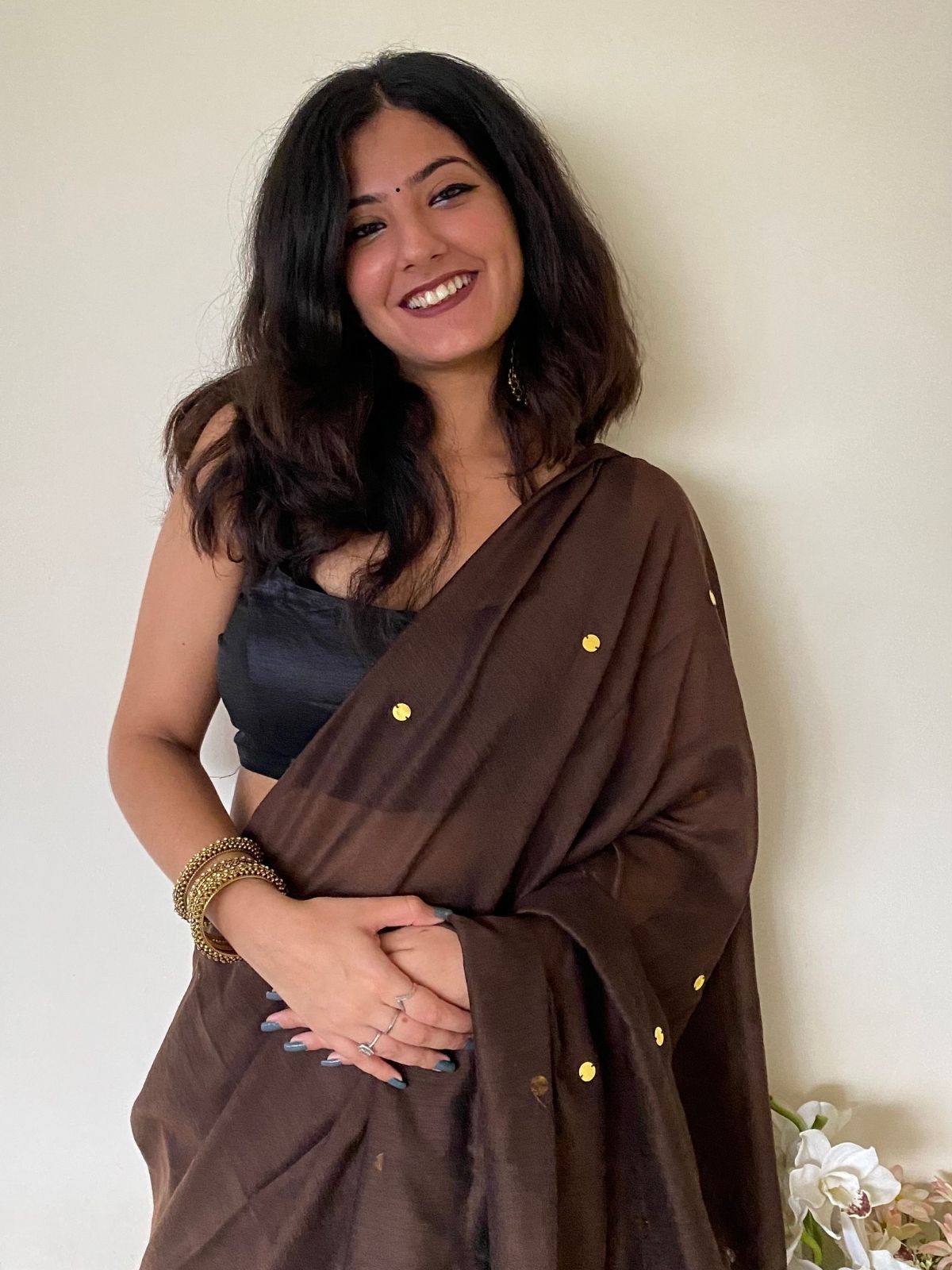 Brownie Khadi Cotton Saree