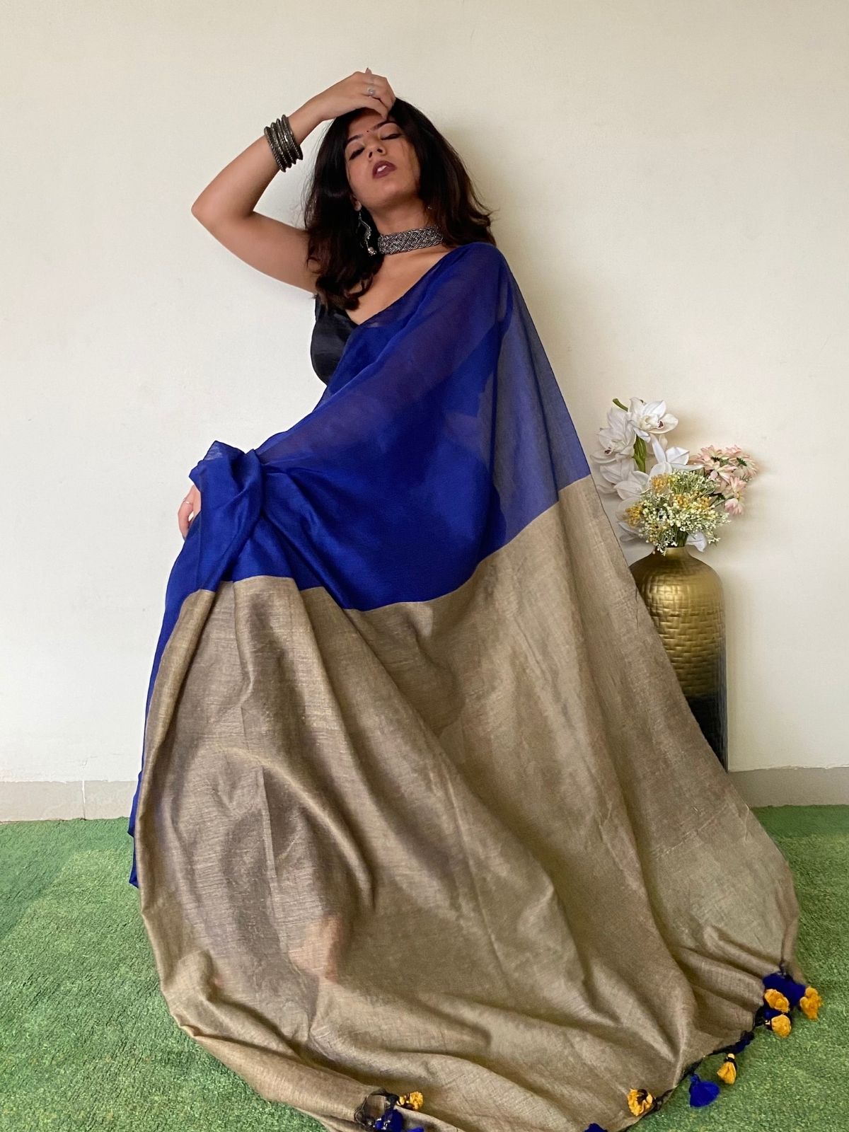 Tempting Khadi Cotton Saree