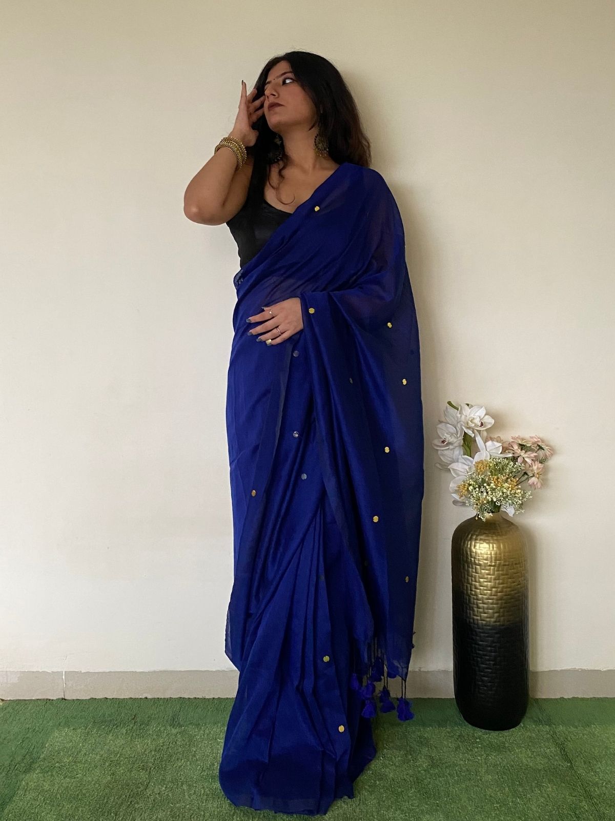 Seaview Khadi Cotton Saree