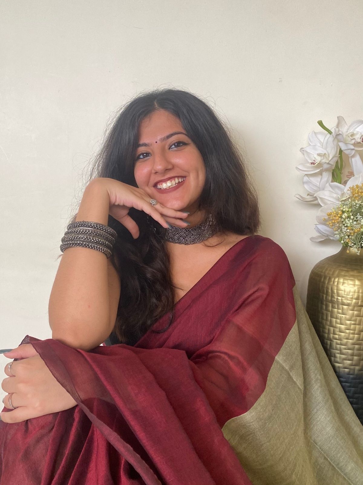 Ruby Khadi Cotton Saree
