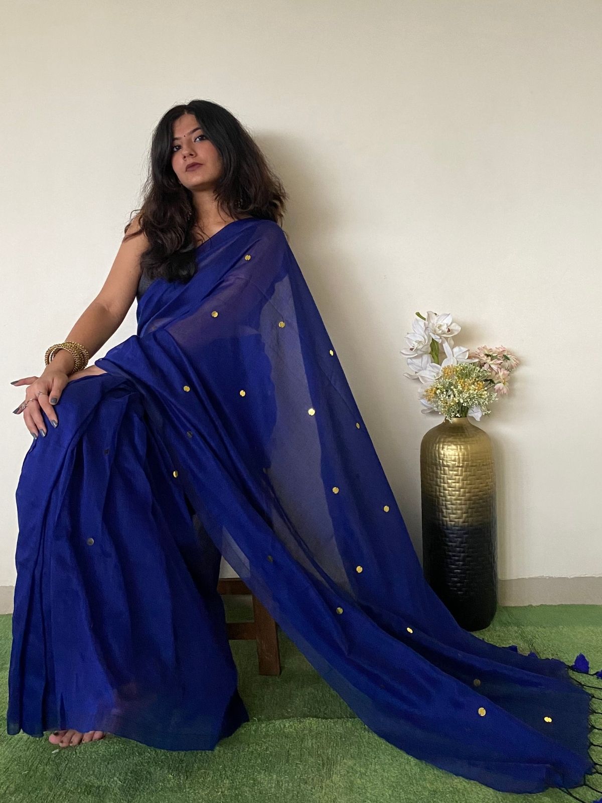 Seaview Khadi Cotton Saree