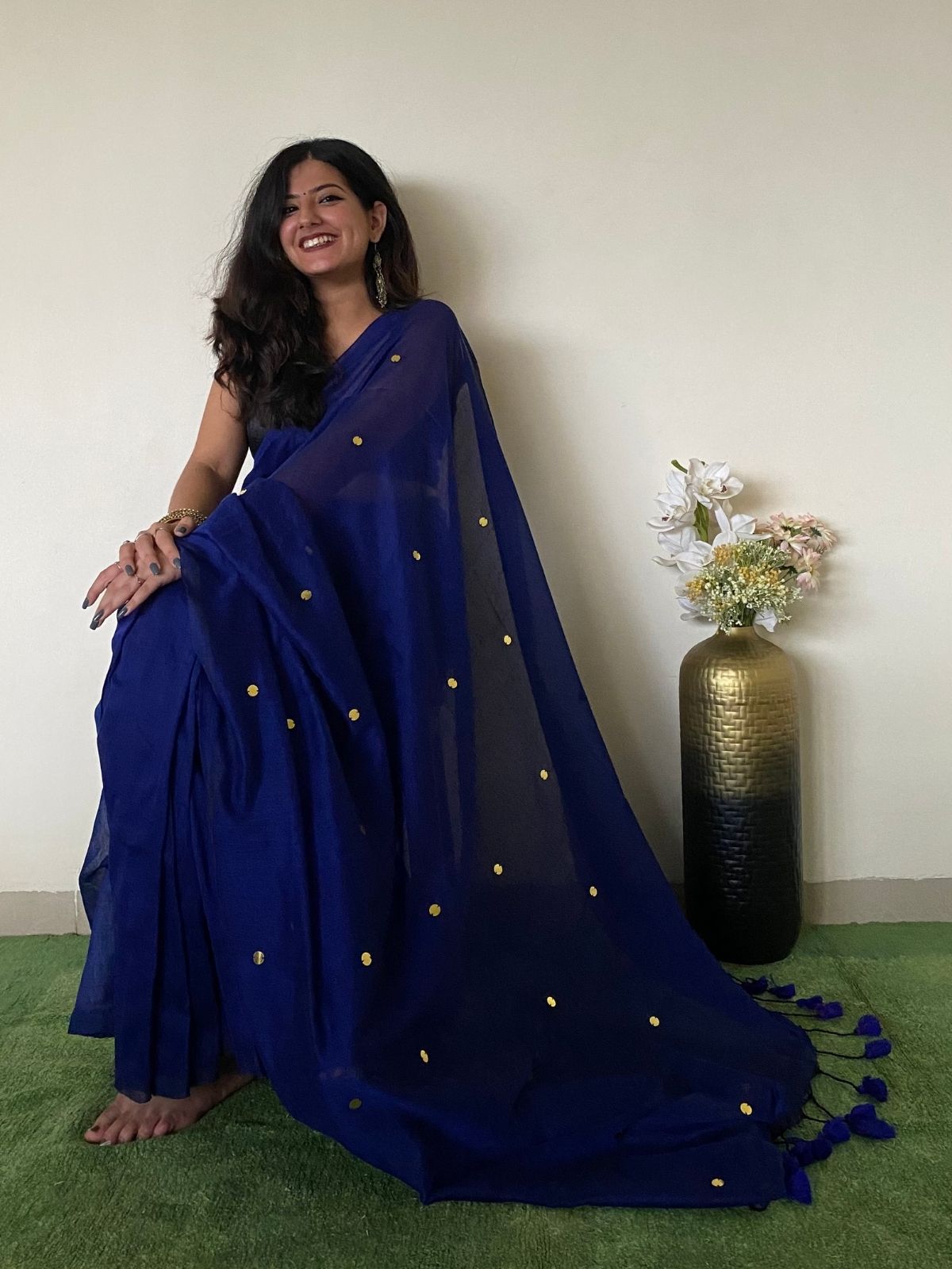 Seaview Khadi Cotton Saree