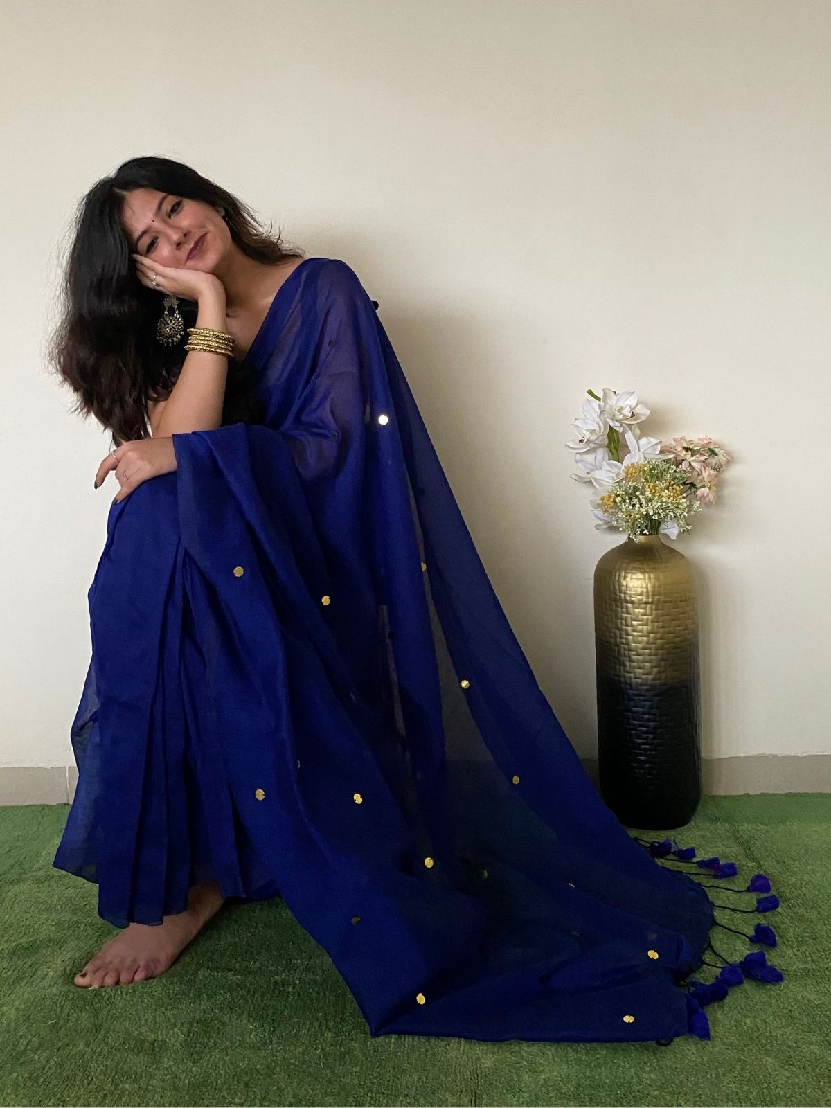 Seaview Khadi Cotton Saree