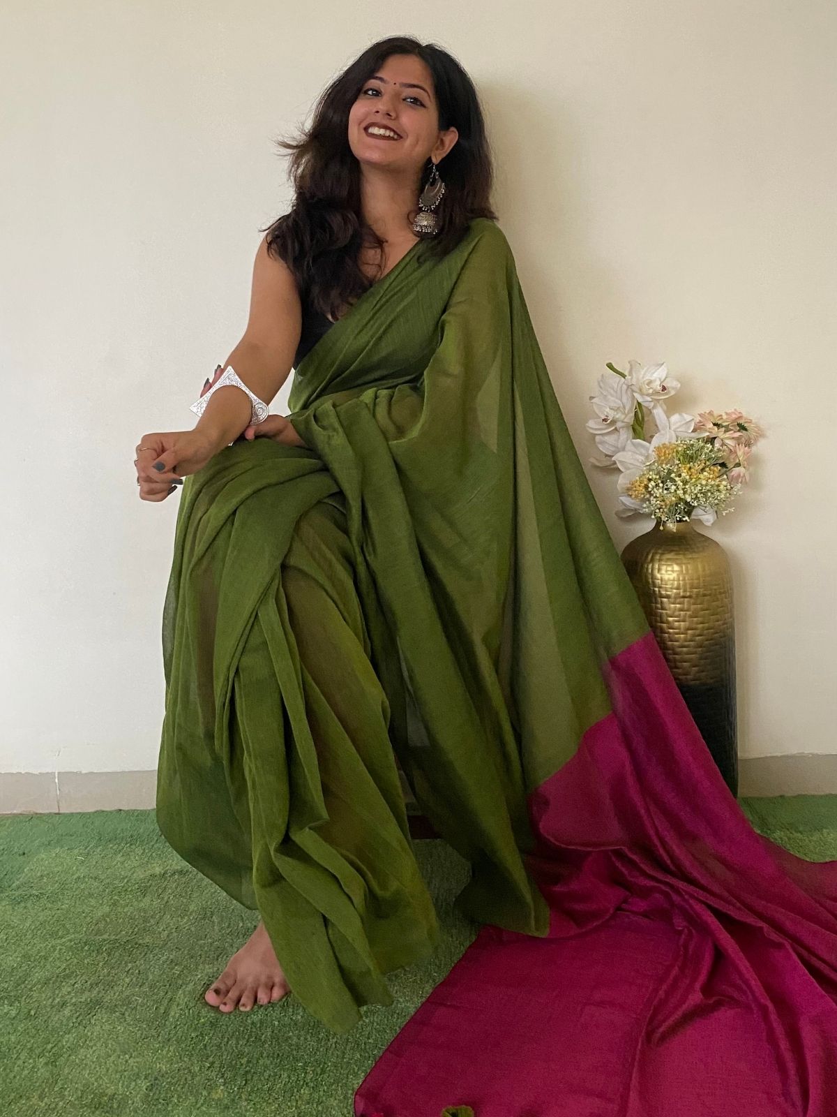 Darling Khadi Cotton Saree