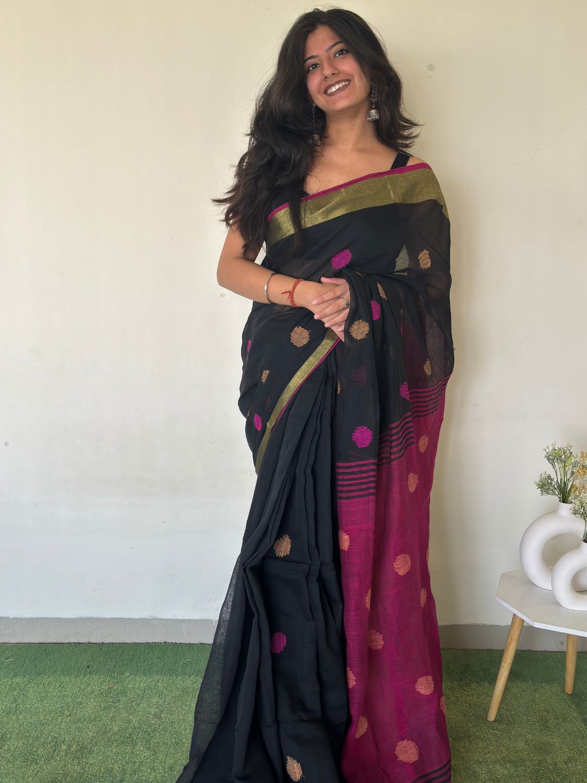 Bindu Raaga Linen Saree