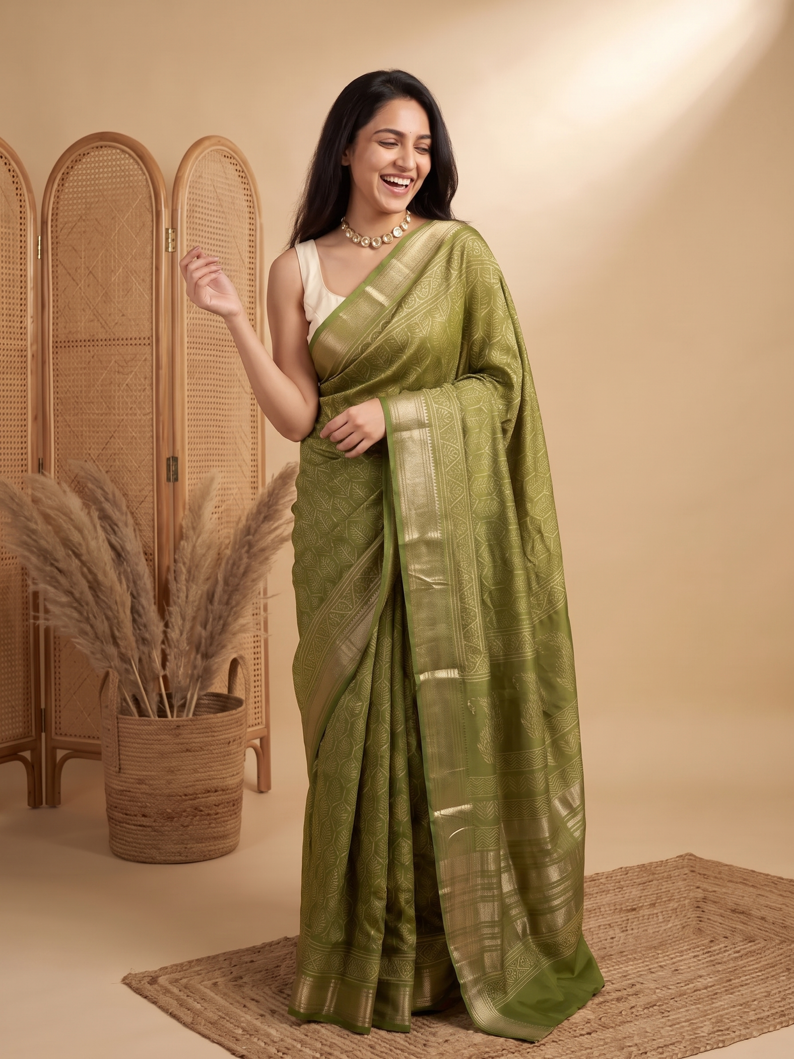 Nazm Maheshwari Cotton Silk Saree