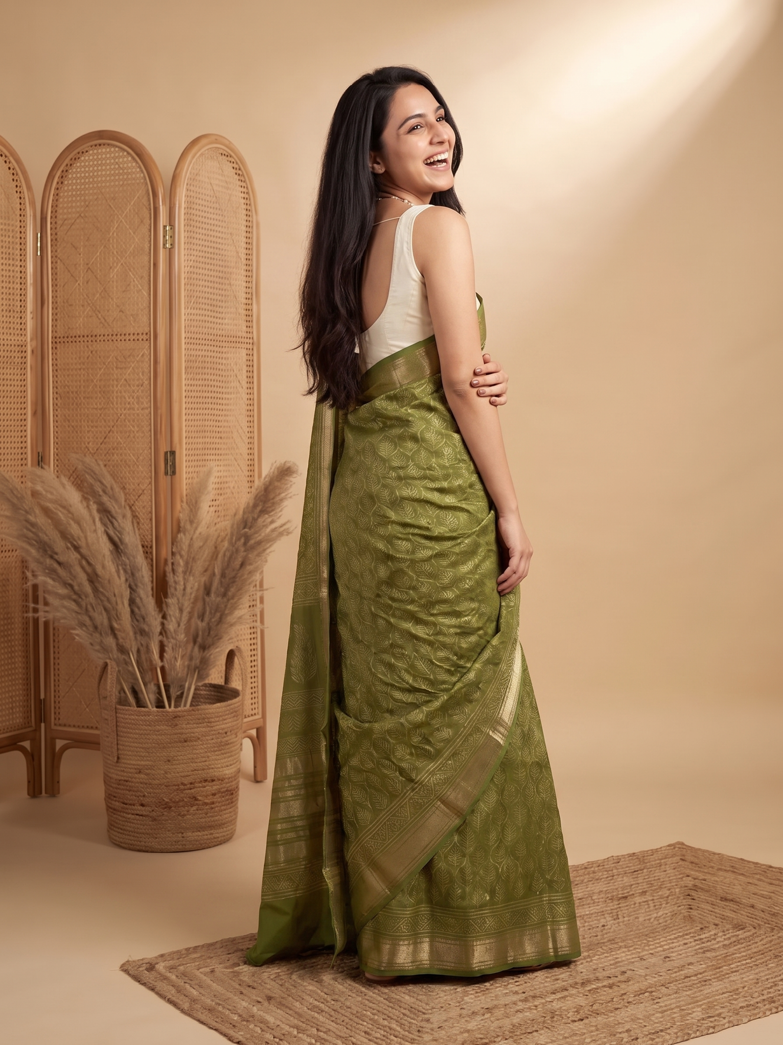 Nazm Maheshwari Cotton Silk Saree