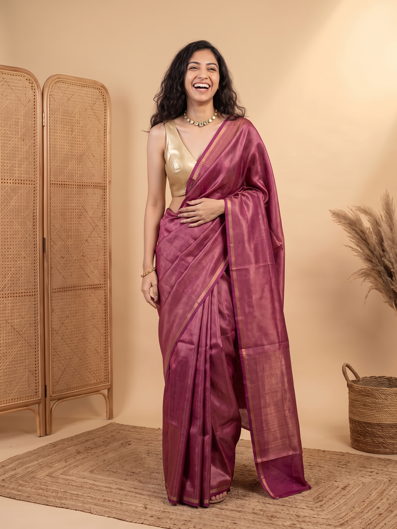 Kesar Jari Silk Saree