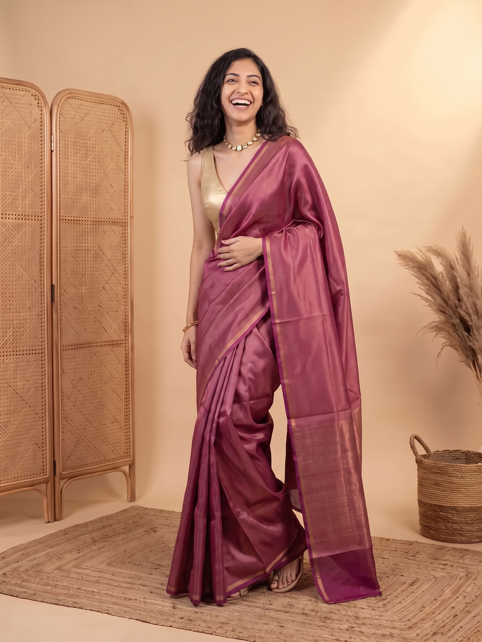 Kesar Jari Silk Saree