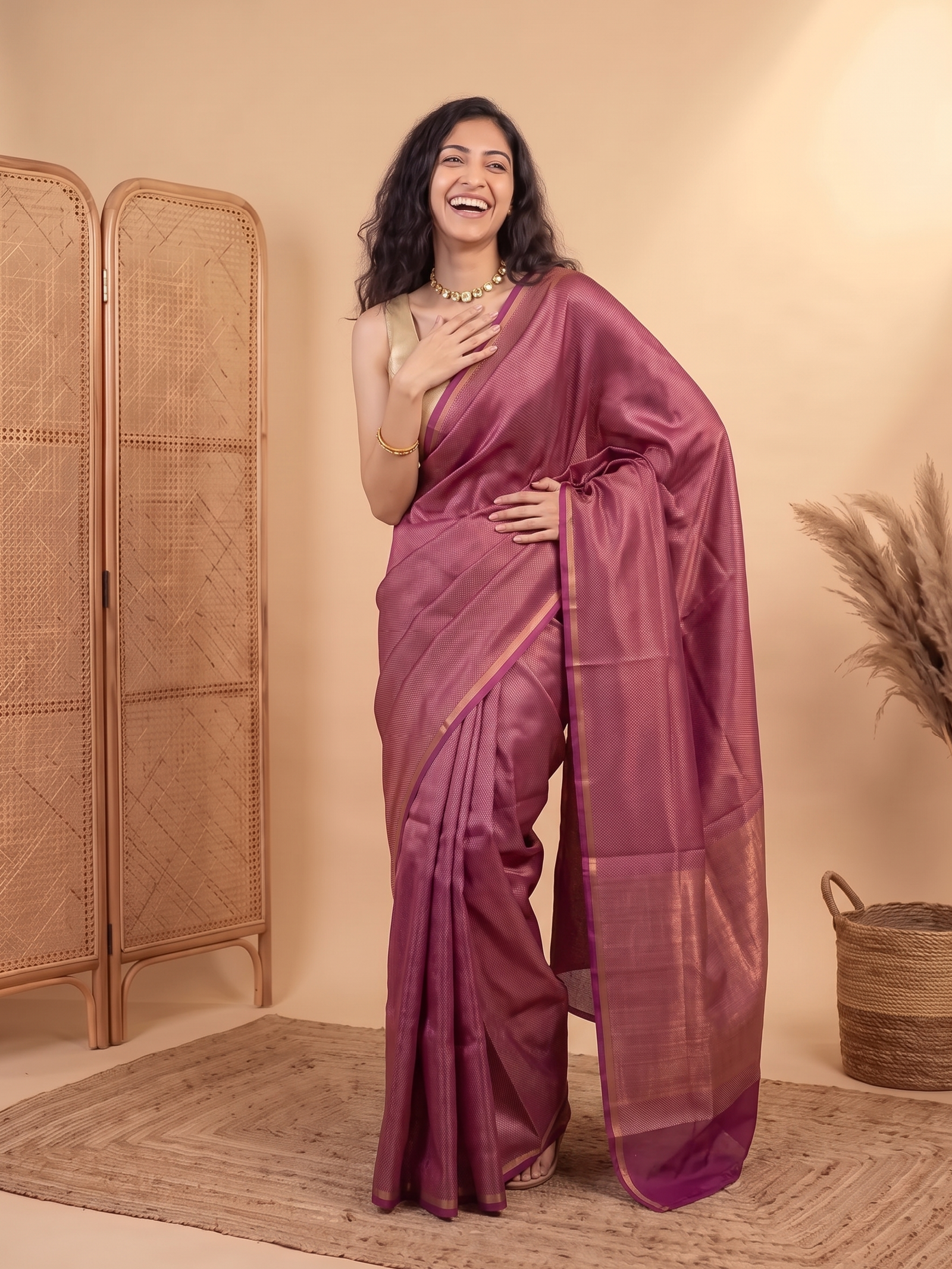 Kesar Jari Silk Saree