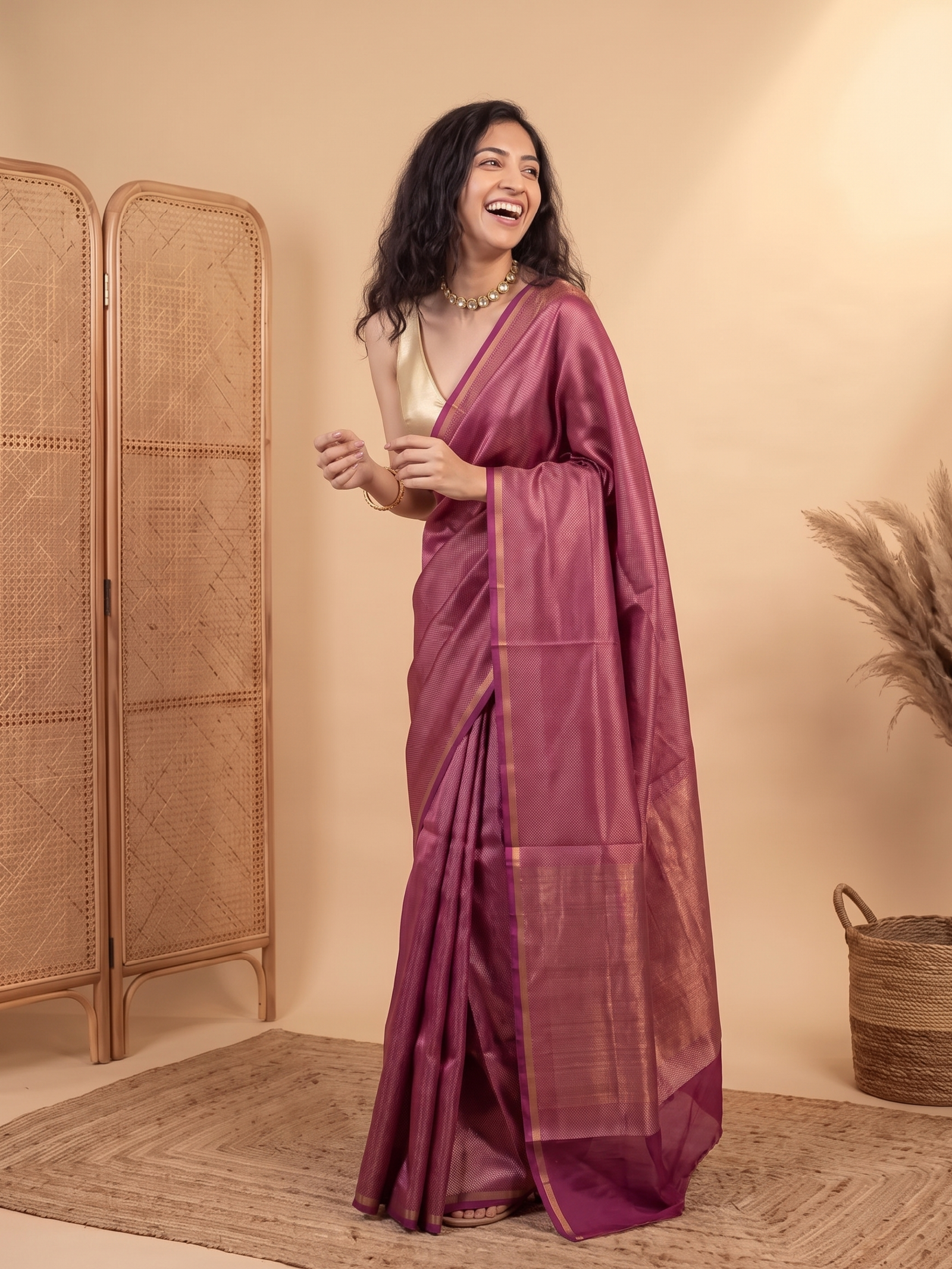 Kesar Jari Silk Saree