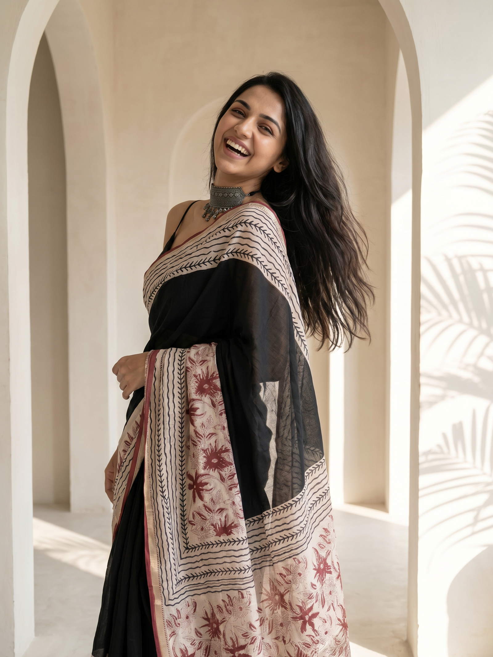 Noor Maheshwari Cotton Silk saree