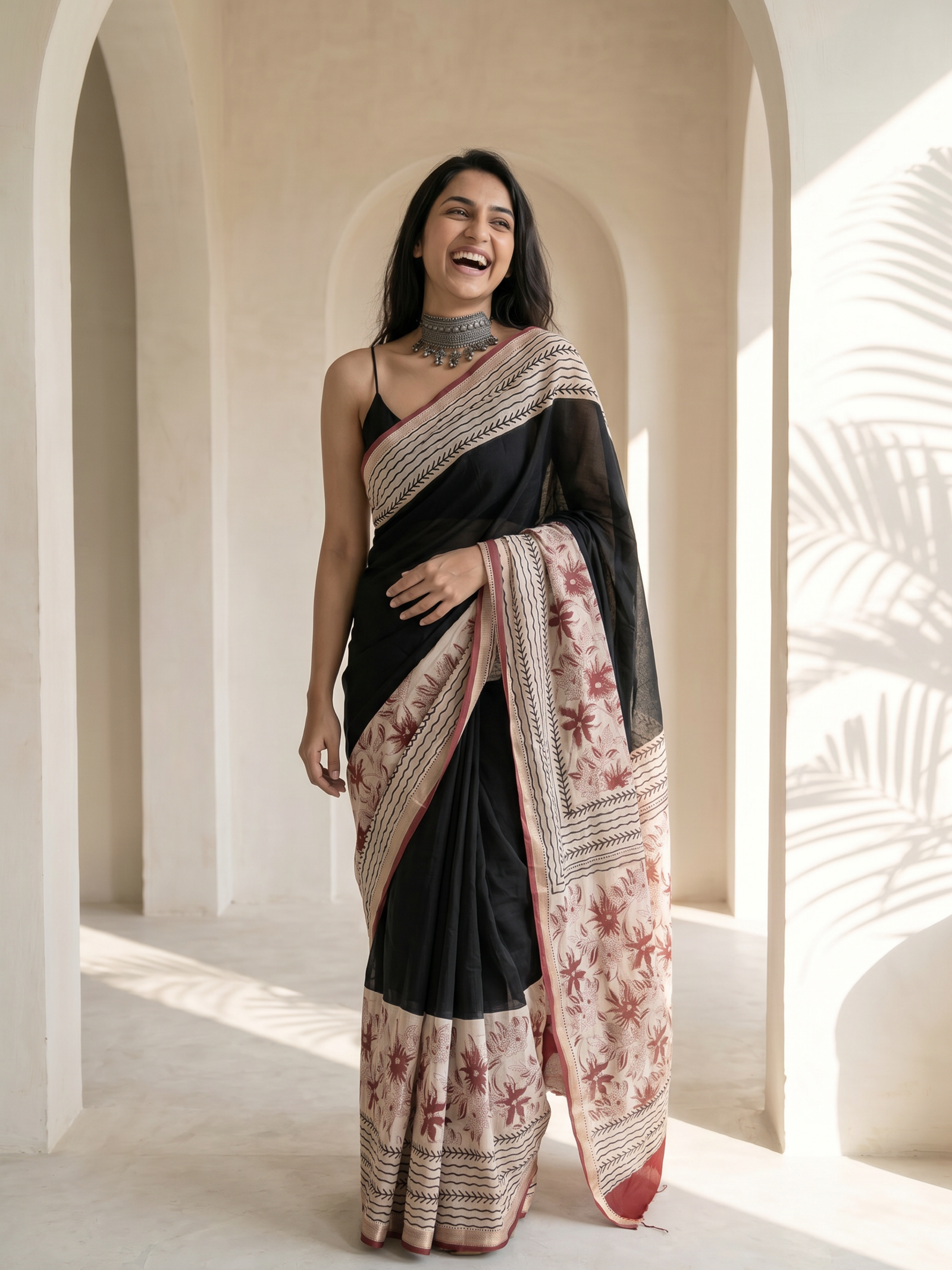 Noor Maheshwari Cotton Silk saree