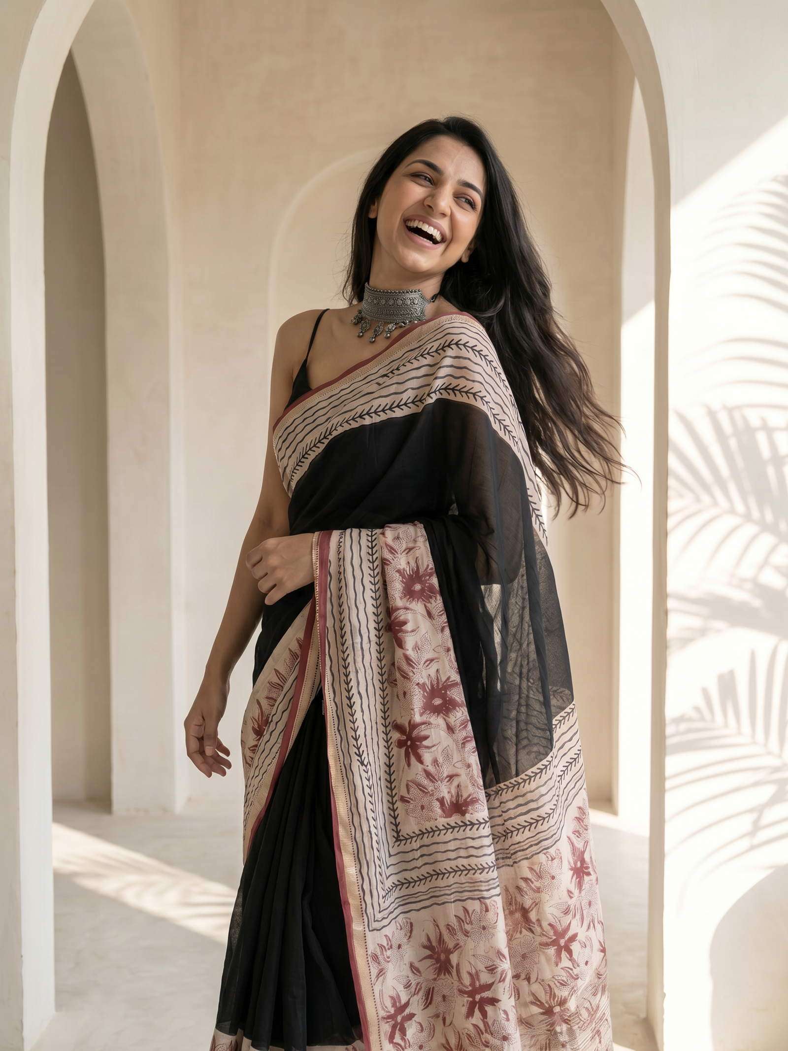Noor Maheshwari Cotton Silk saree