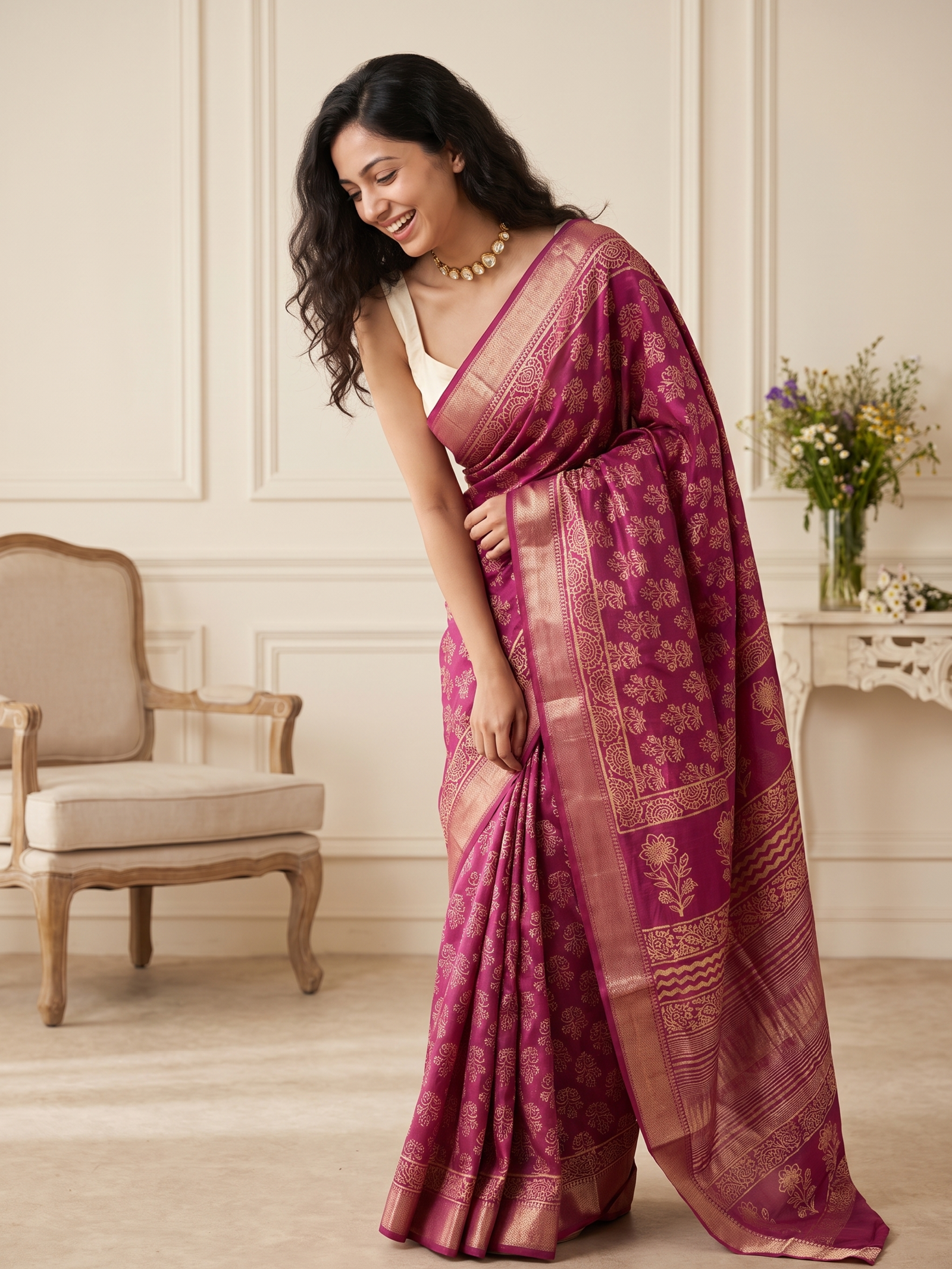 Inaya Maheshwari Cotton Silk Saree