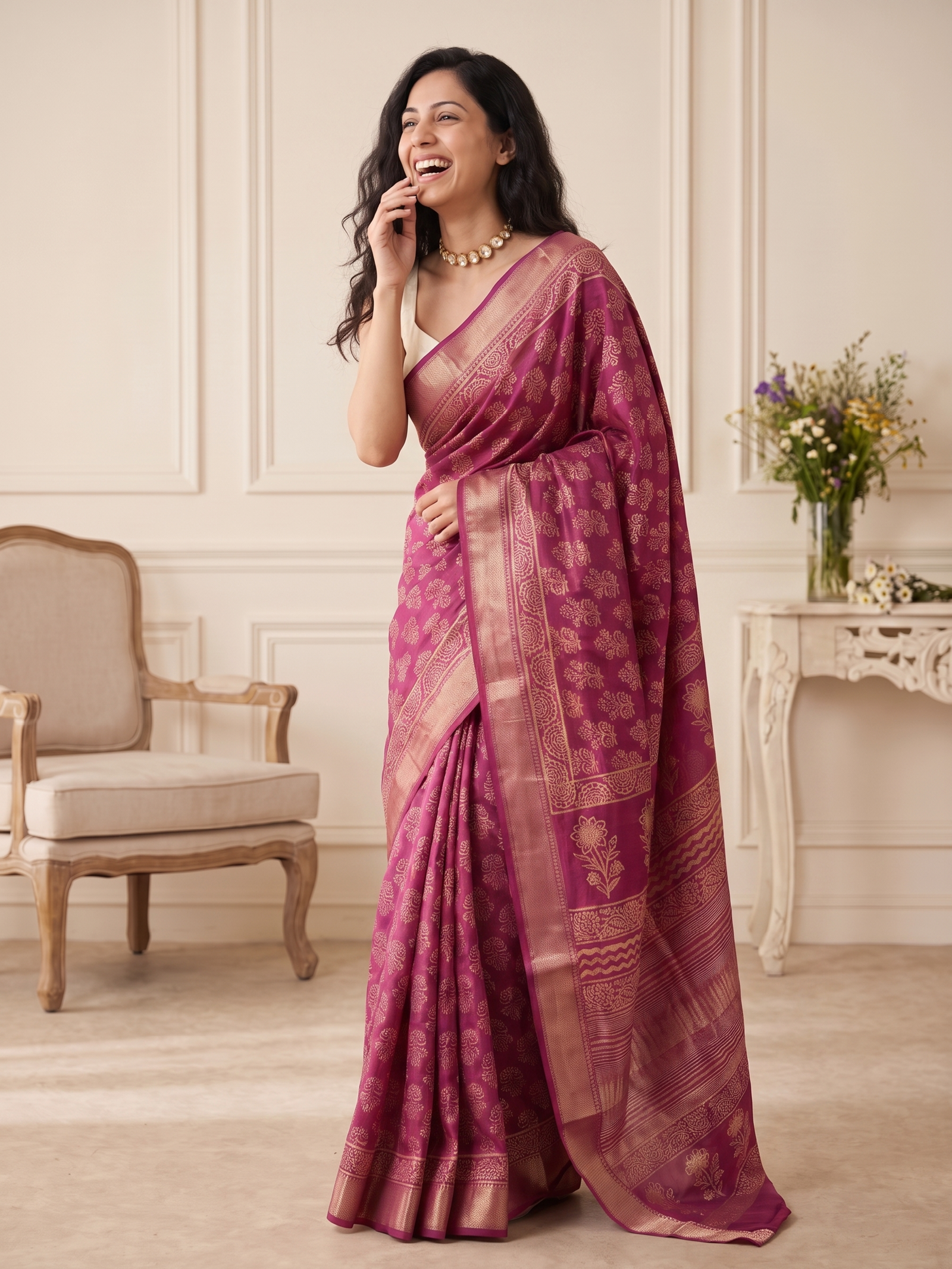 Inaya Maheshwari Cotton Silk Saree