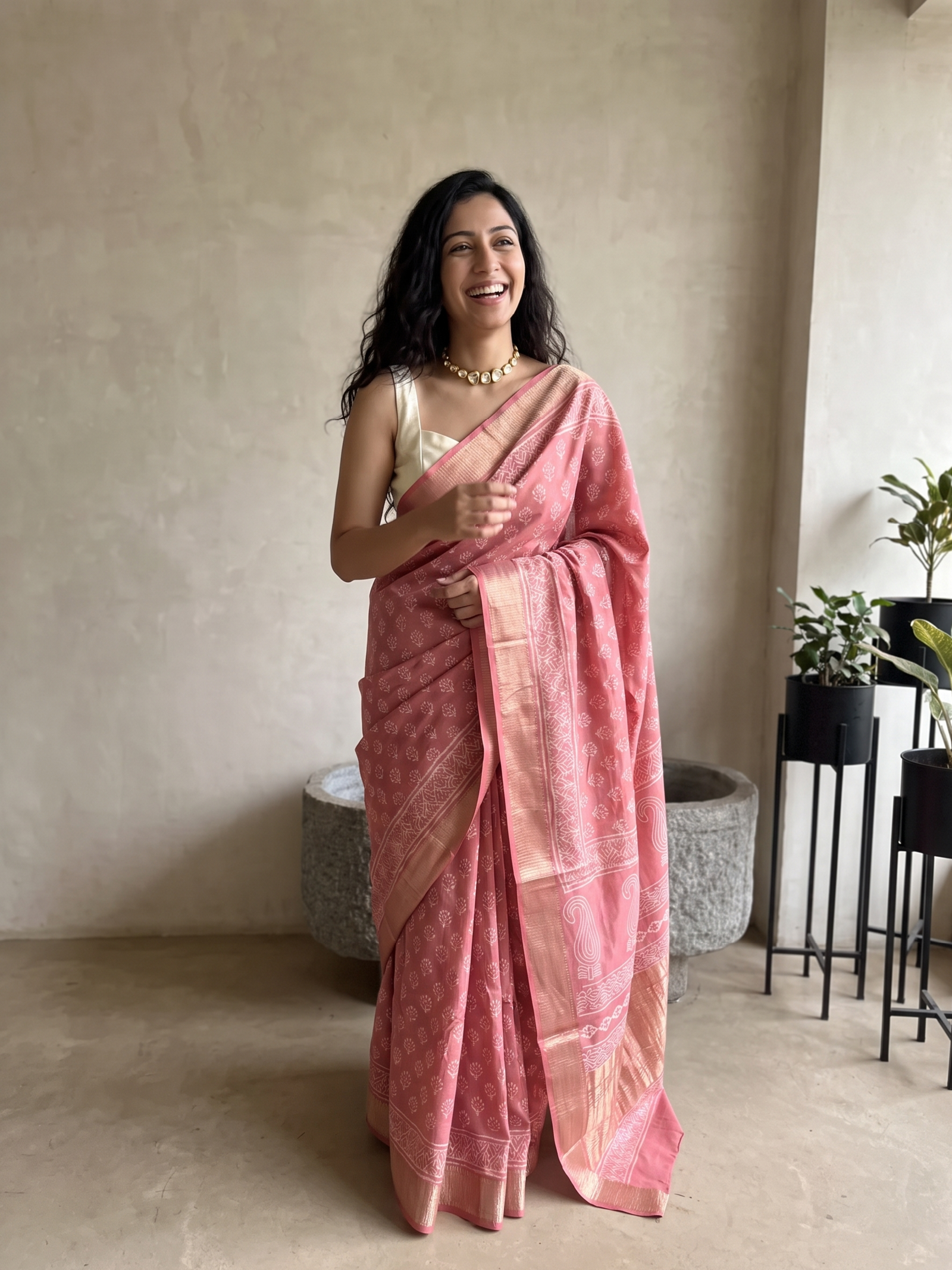 Elara Maheshwari Cotton Silk Saree