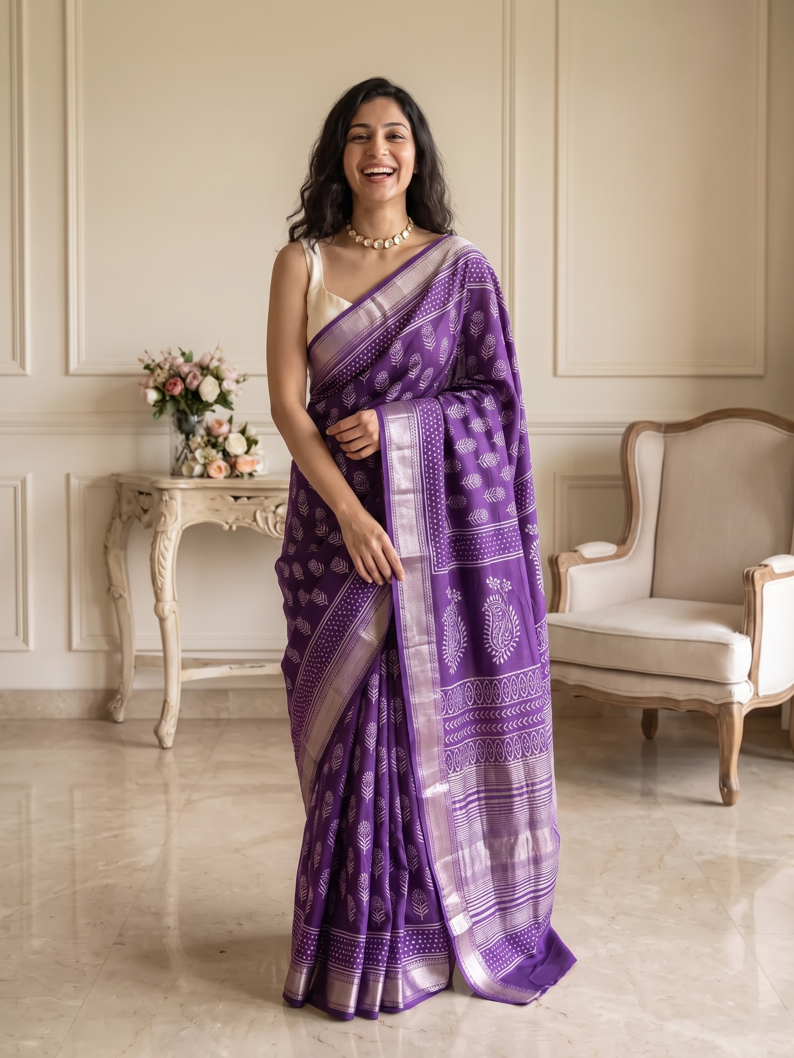 Jamuna Maheshwari Cotton Silk Saree