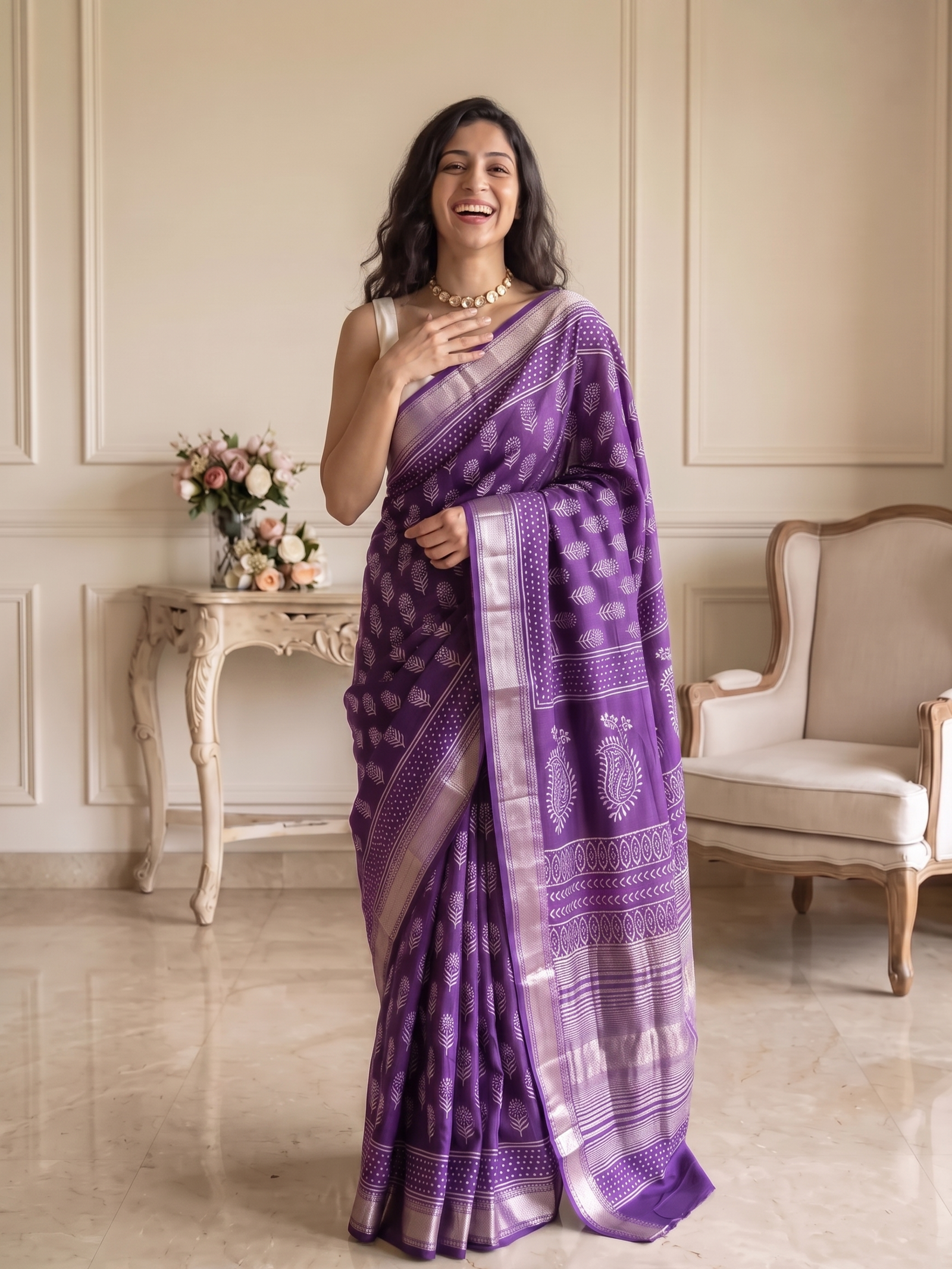 Jamuna Maheshwari Cotton Silk Saree
