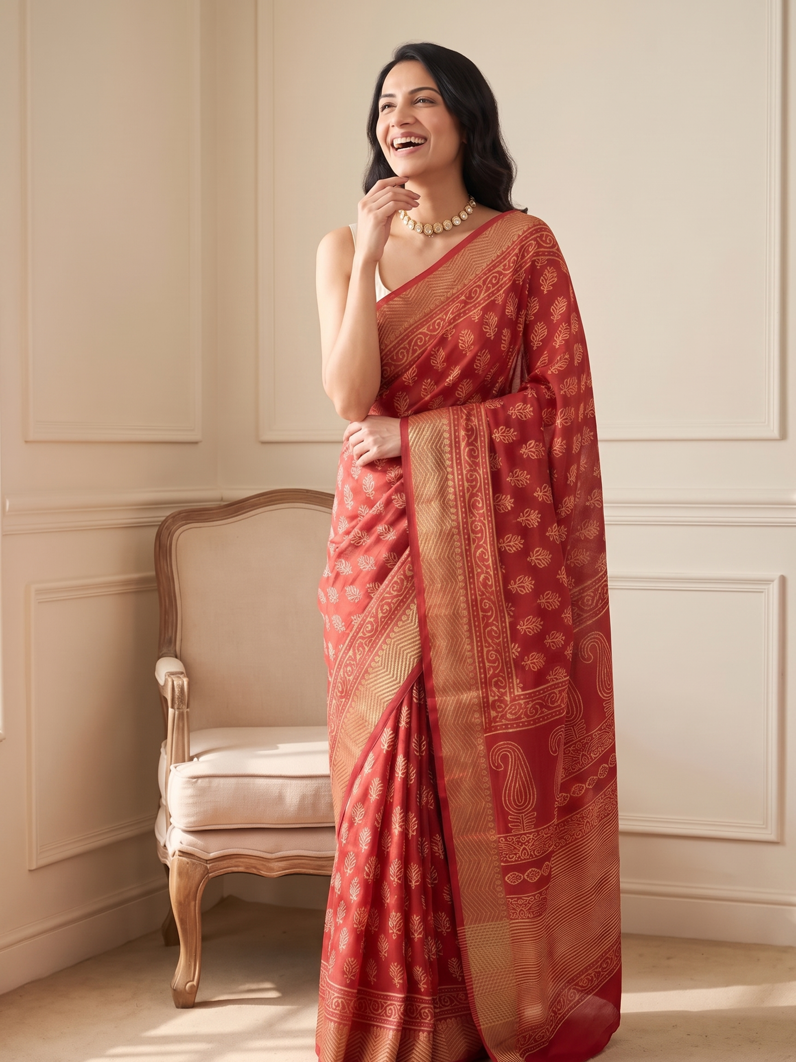 Kumkum Maheshwari Cotton Silk Saree