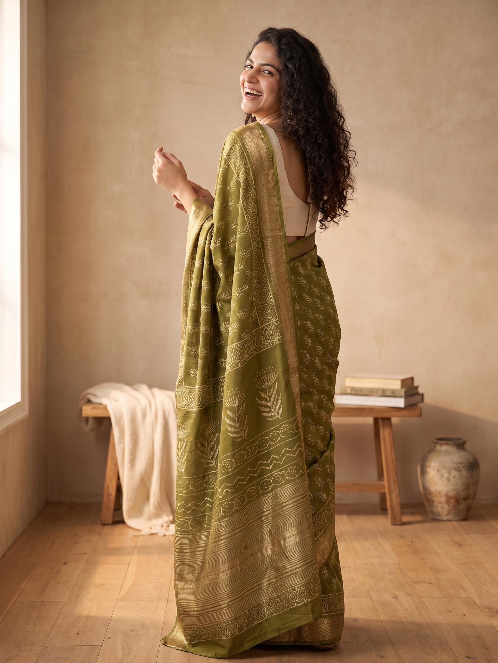 Kasturi Maheshwari Cotton Silk Saree
