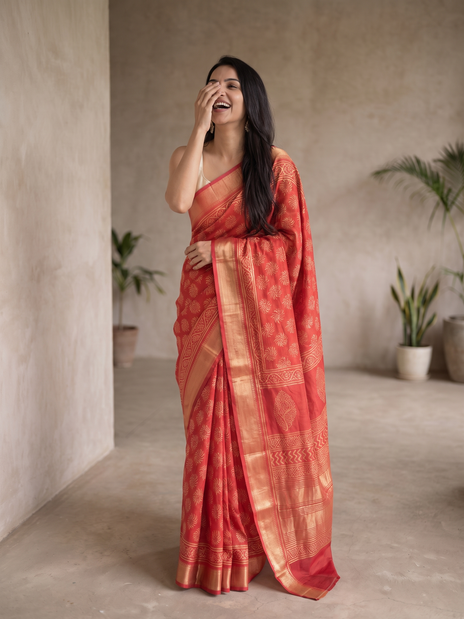 Sukh Maheshwari Cotton Silk Saree