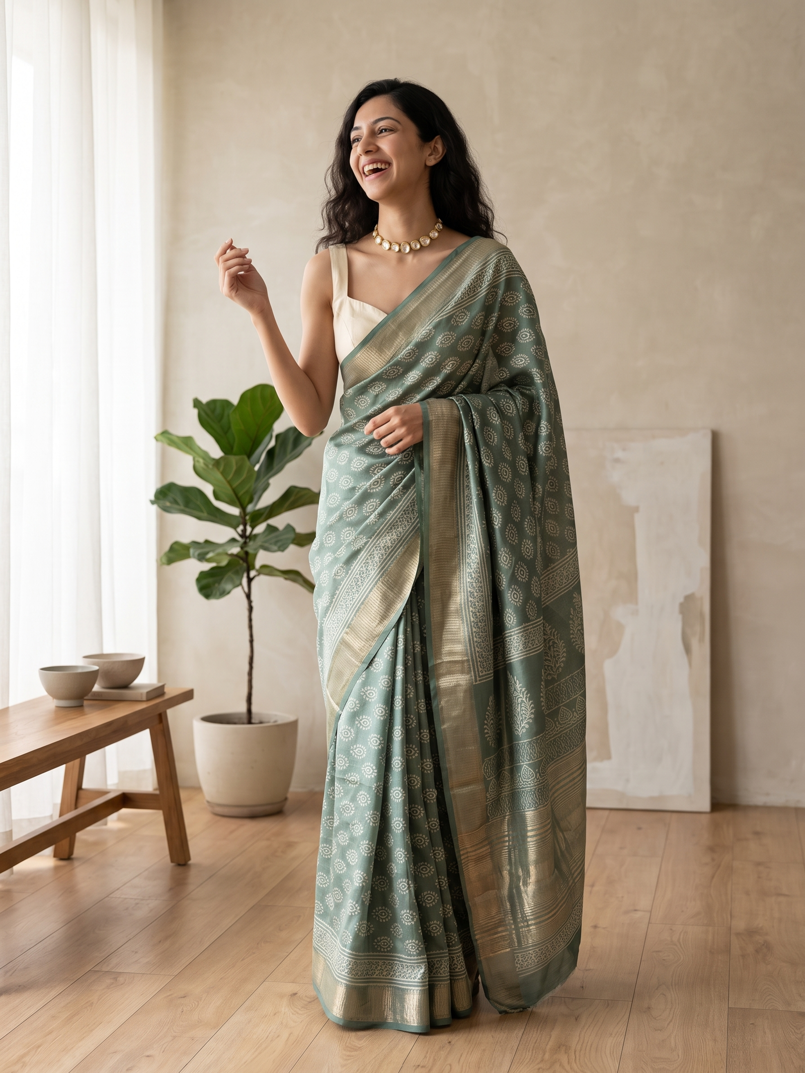 Dhara Maheshwari Cotton Silk Saree