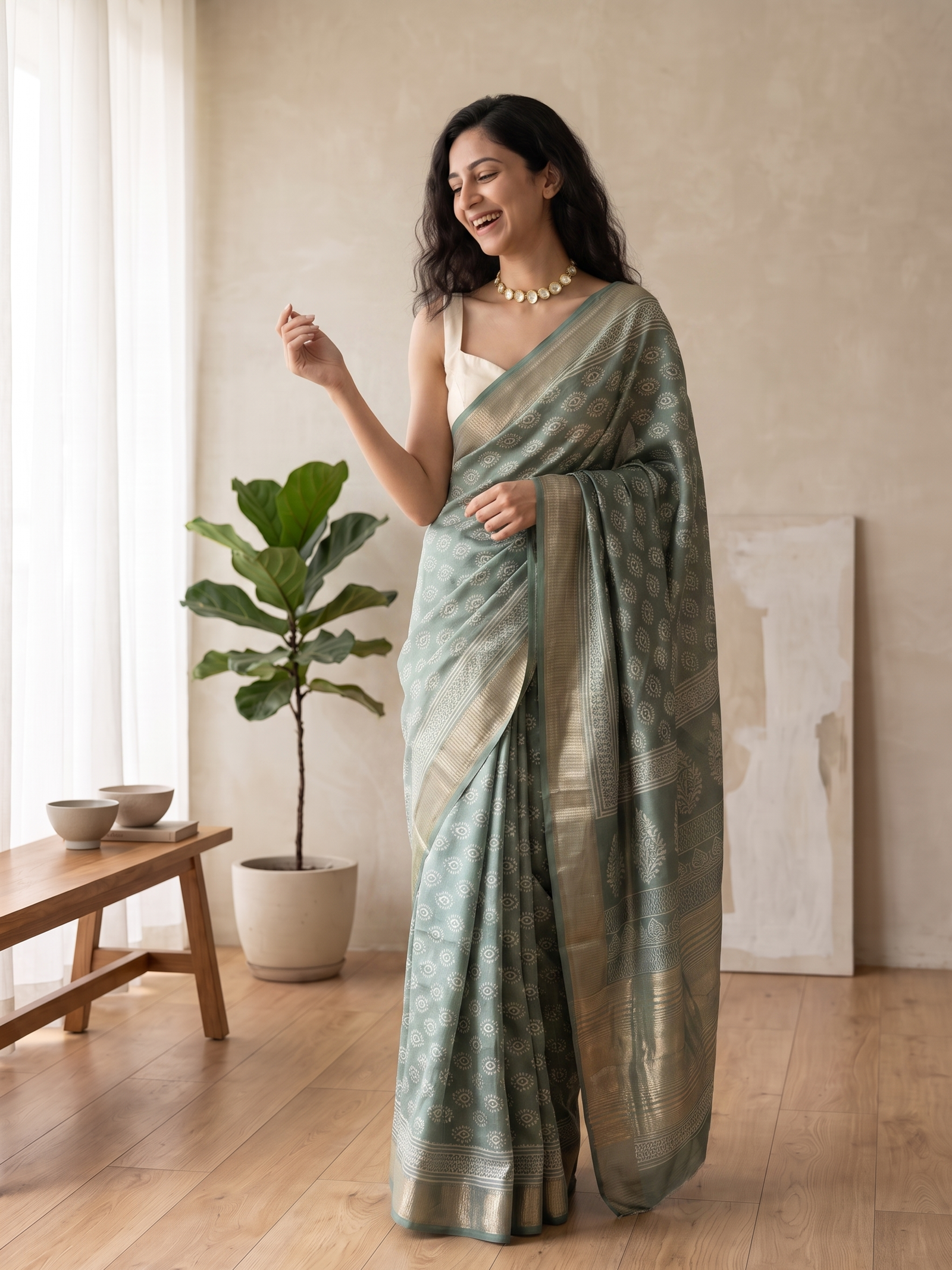 Dhara Maheshwari Cotton Silk Saree
