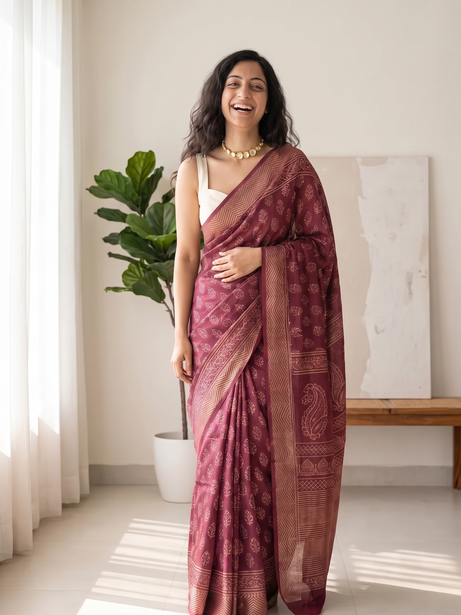 Kaladhari Maheshwari Cotton Silk Saree