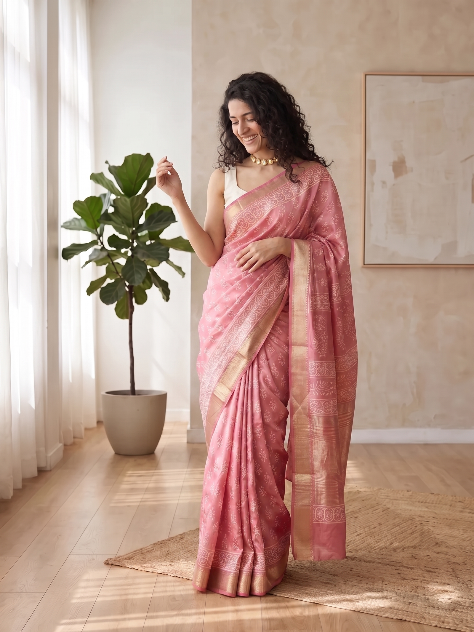 Chitrangada Maheshwari Cotton Silk Saree