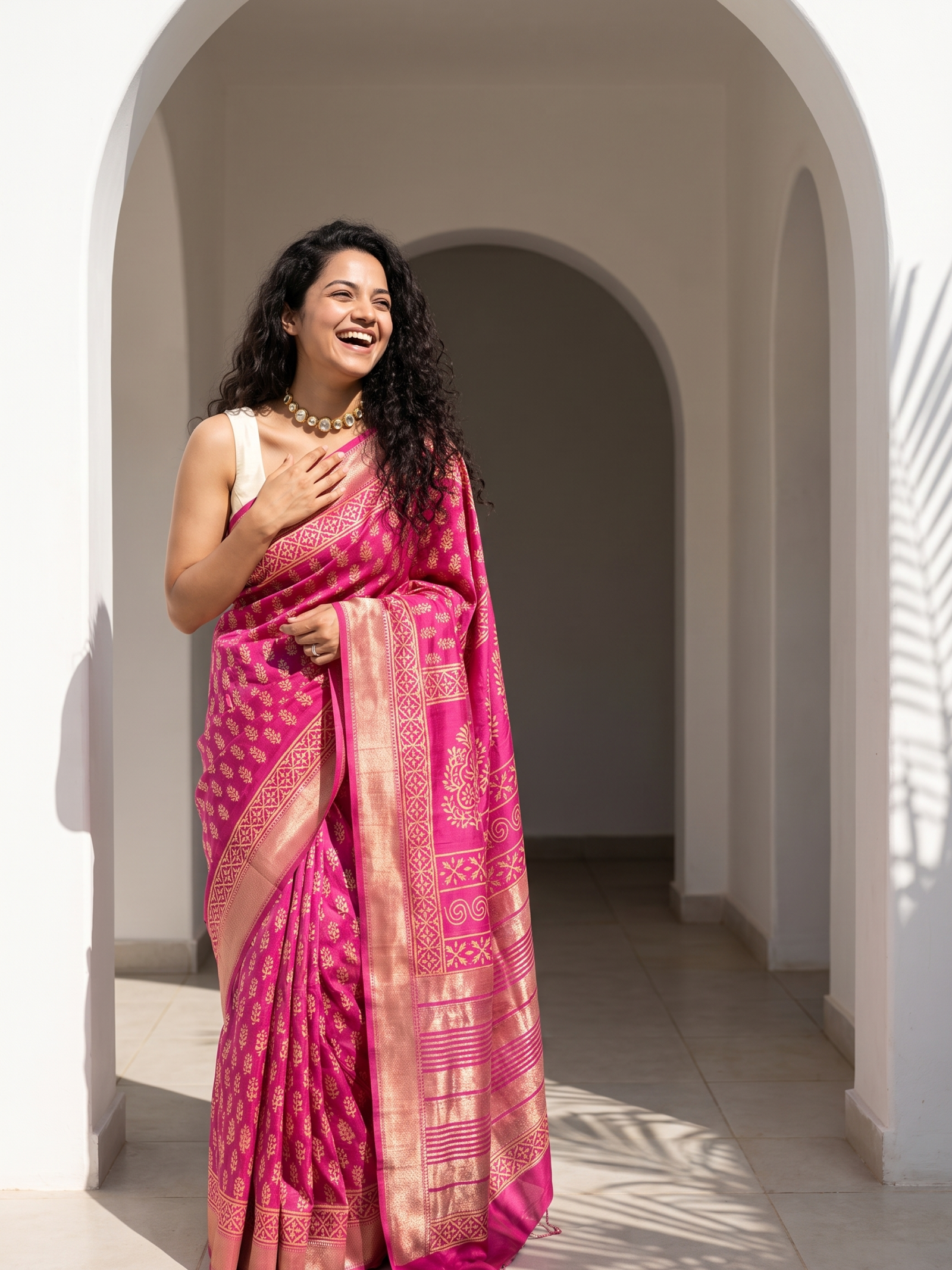 Kalindi Maheshwari Cotton Silk Saree
