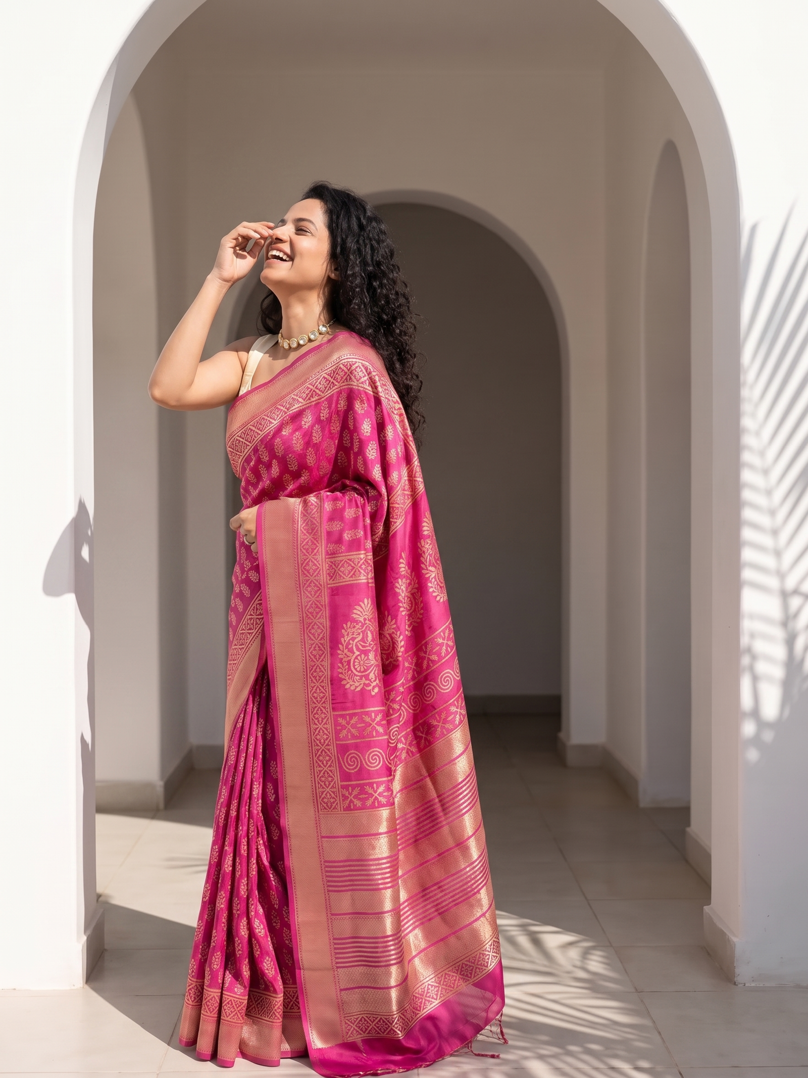 Kalindi Maheshwari Cotton Silk Saree