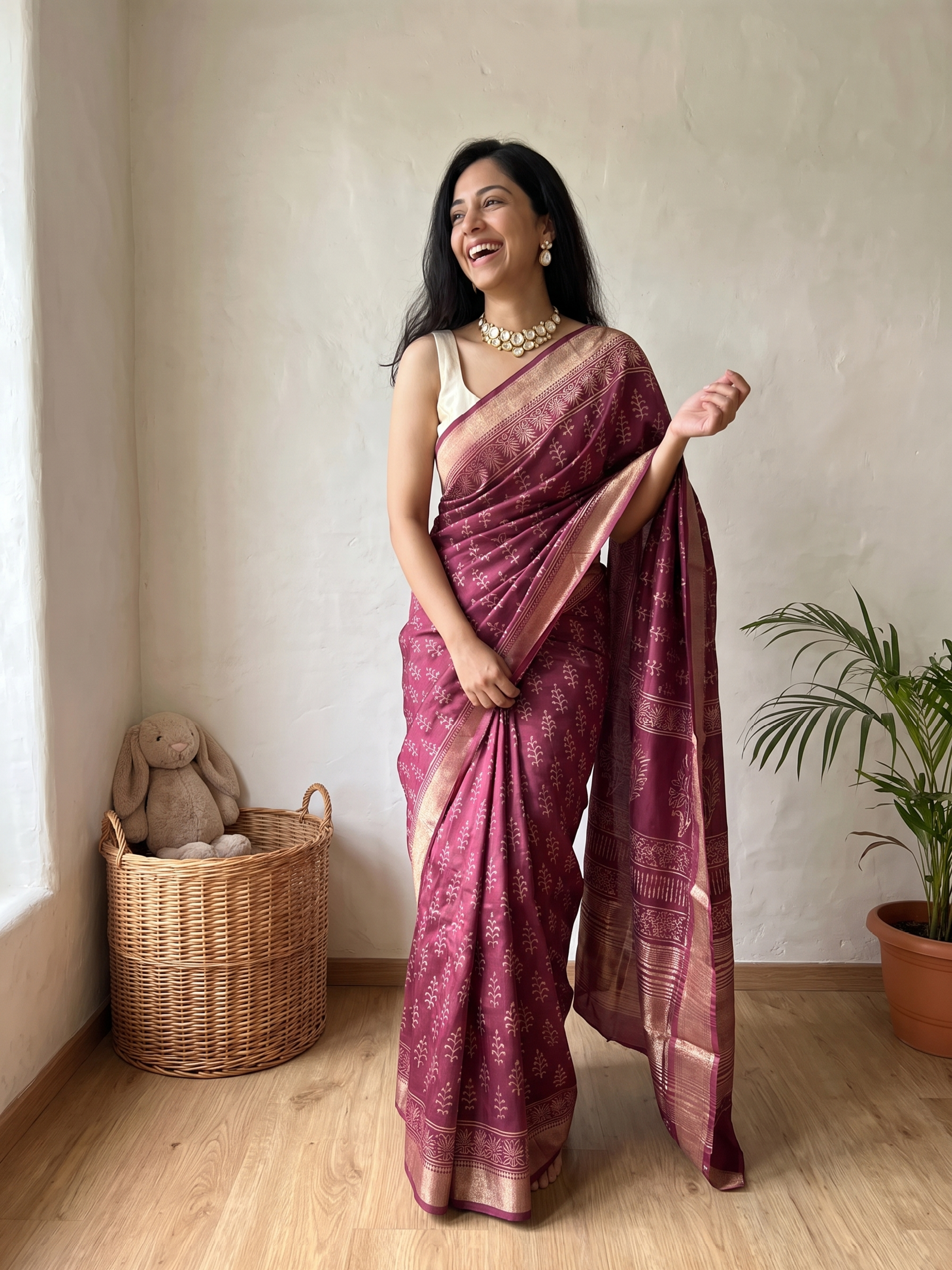 Rupalekha Maheshwari Cotton Silk Saree