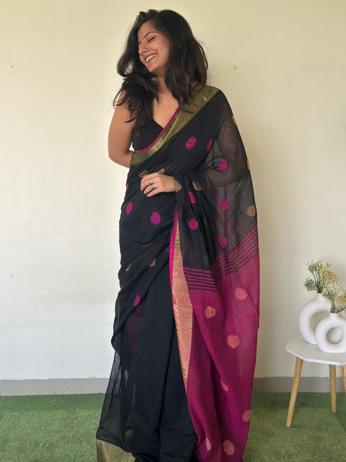 Bindu Raaga Linen Saree