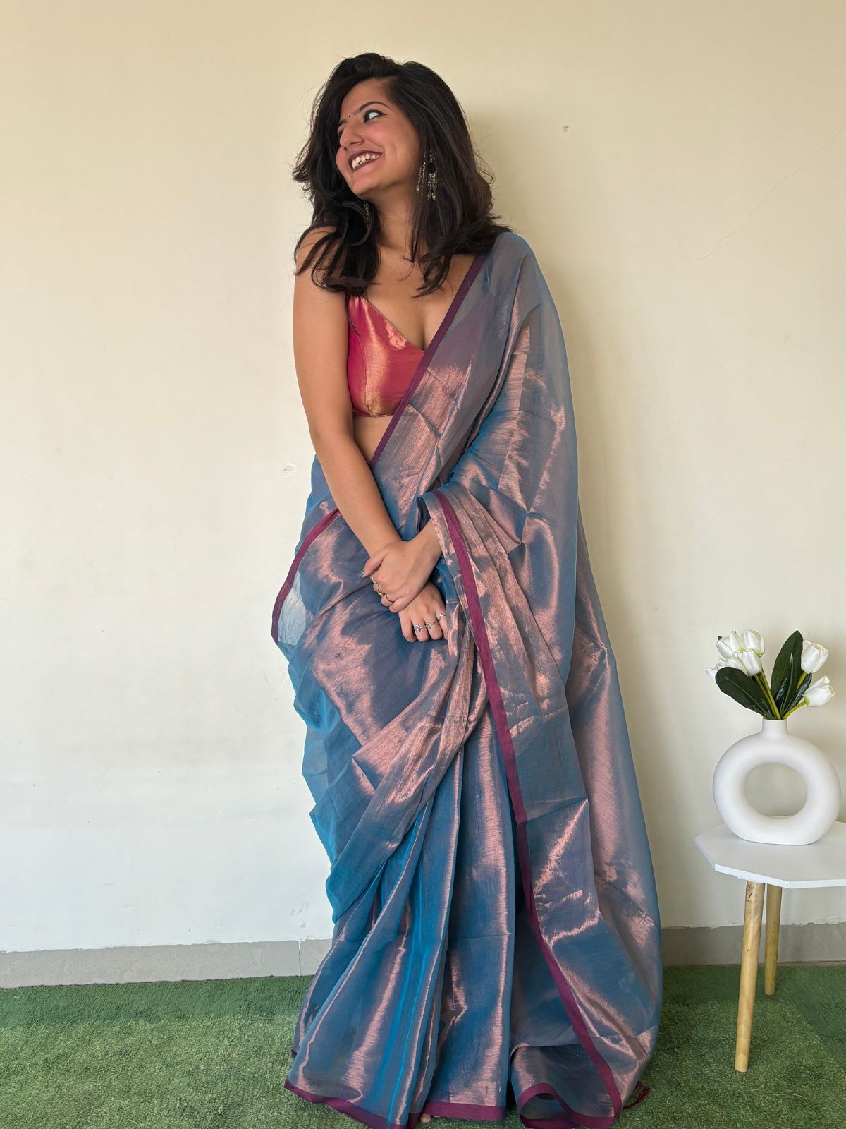 Shop Royal Pink Banarasi Soft Silk Designer Saree - Jhakhas