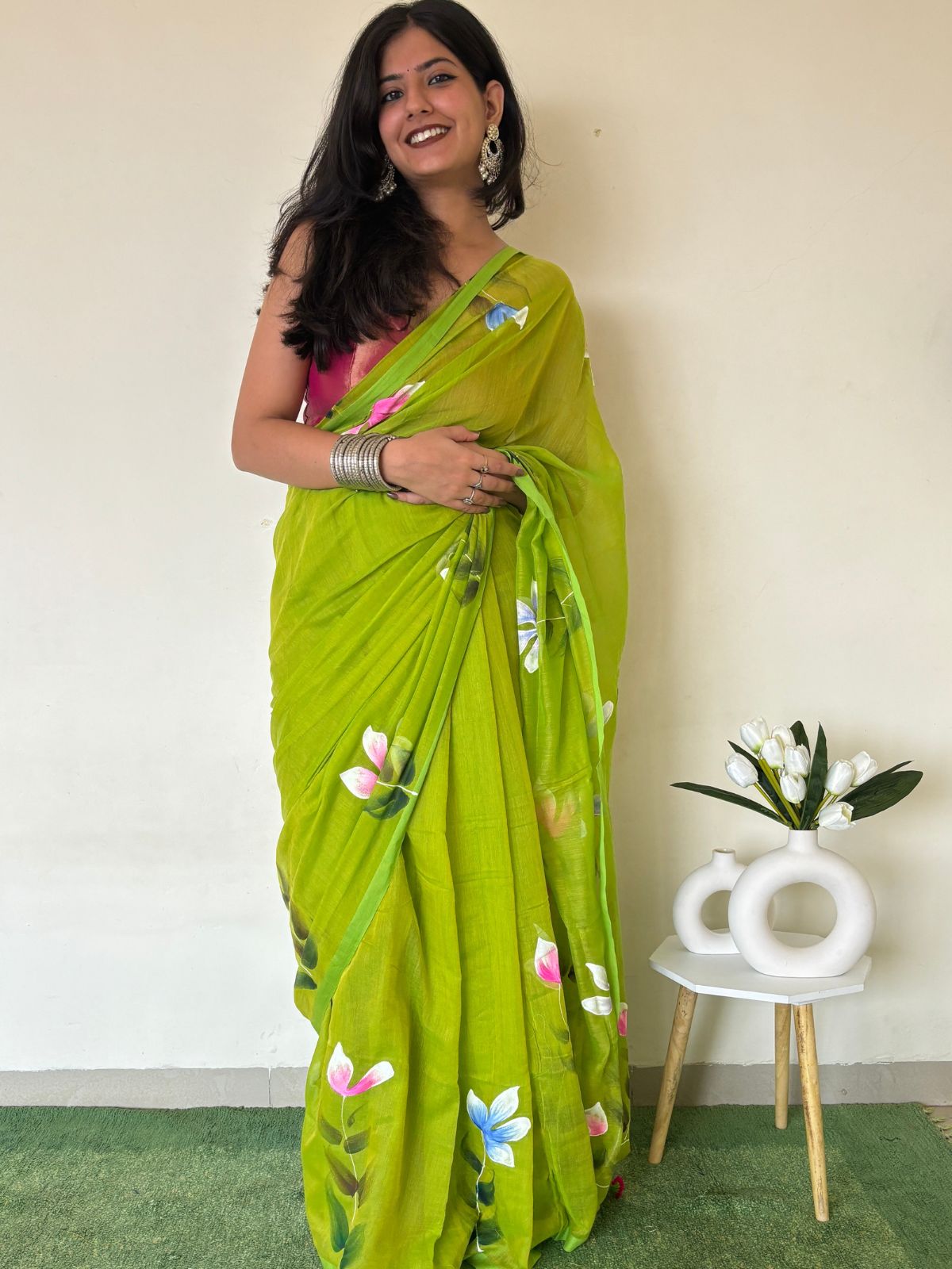 Aurora Aura Mulmul Saree