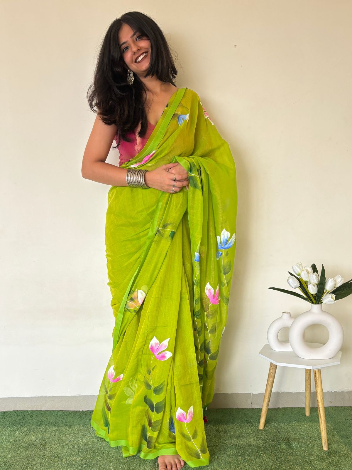 Aurora Aura Mulmul Saree