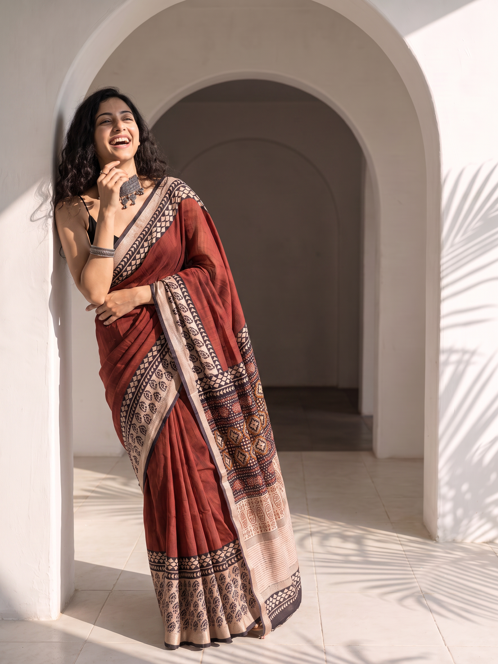 Urban Maheshwari Cotton Silk Saree