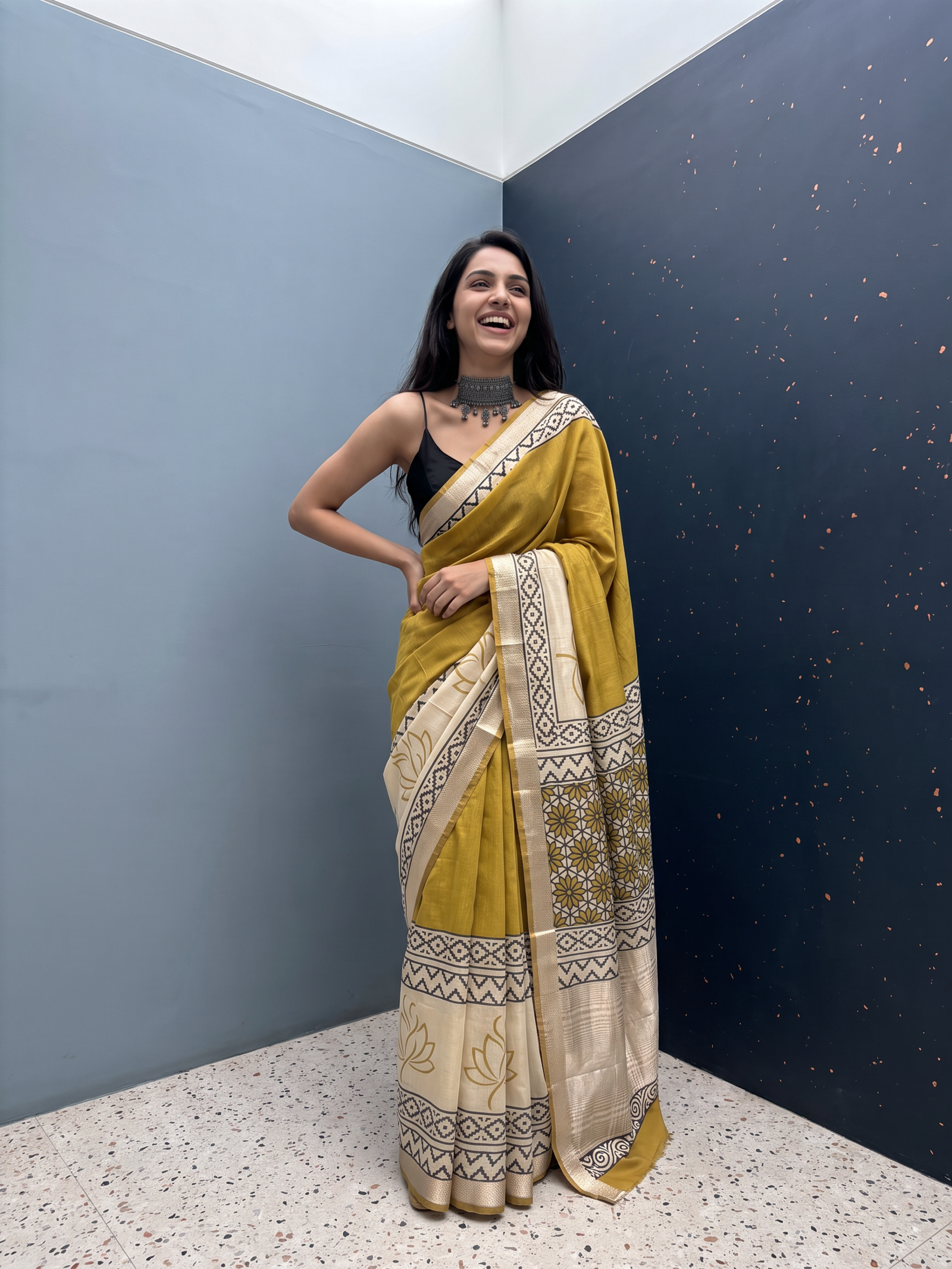 Gulbahar Maheshwari Cotton Silk Saree