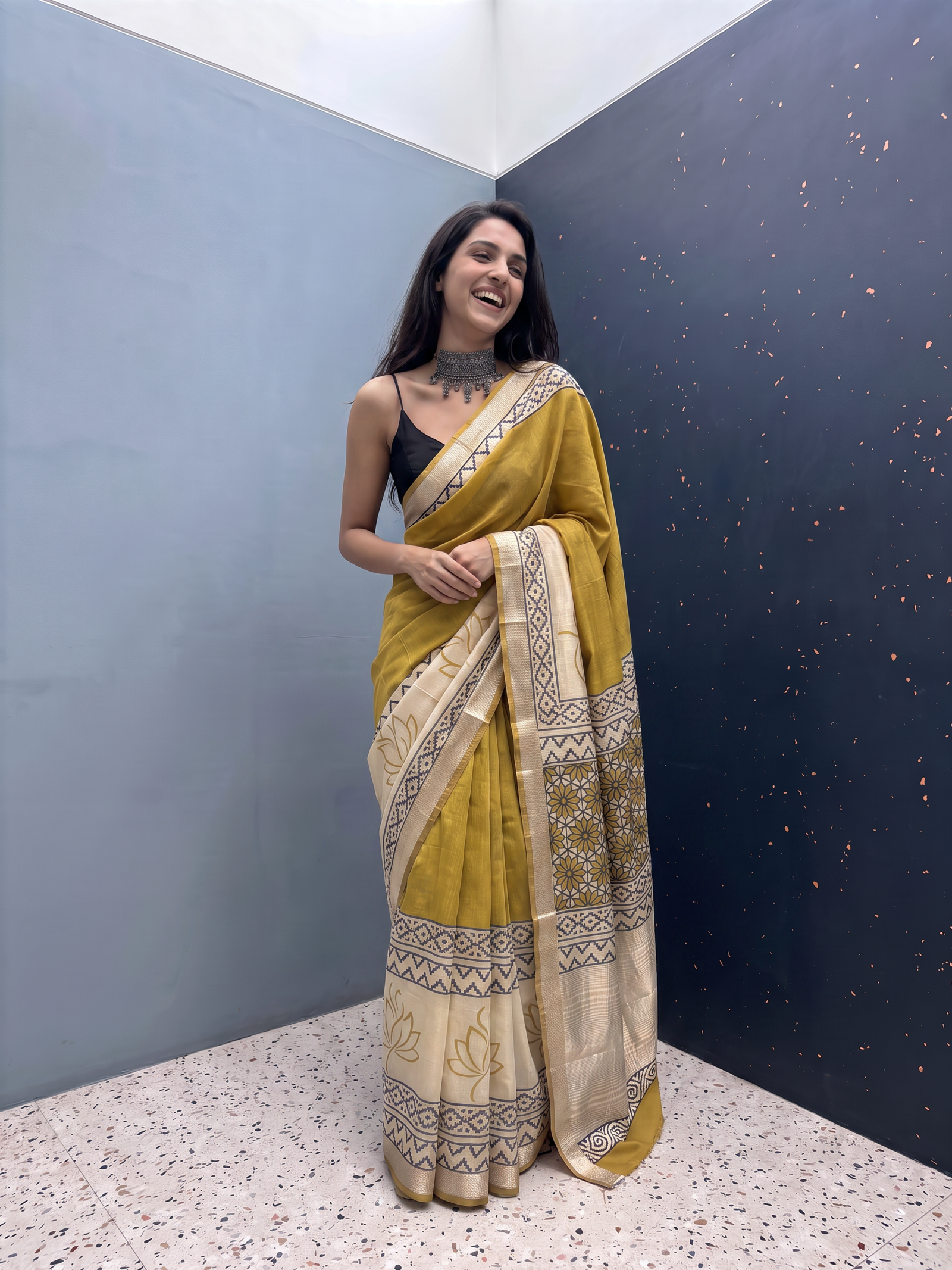 Gulbahar Maheshwari Cotton Silk Saree