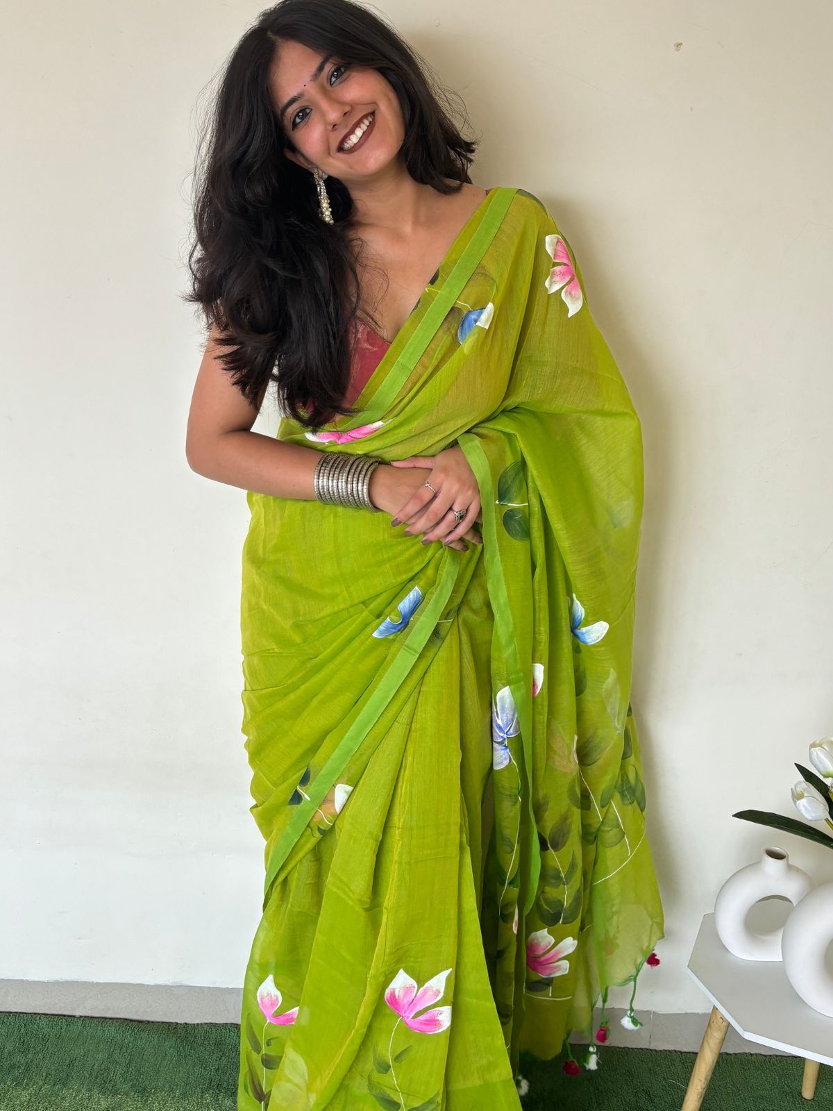 Aurora Aura Mulmul Saree