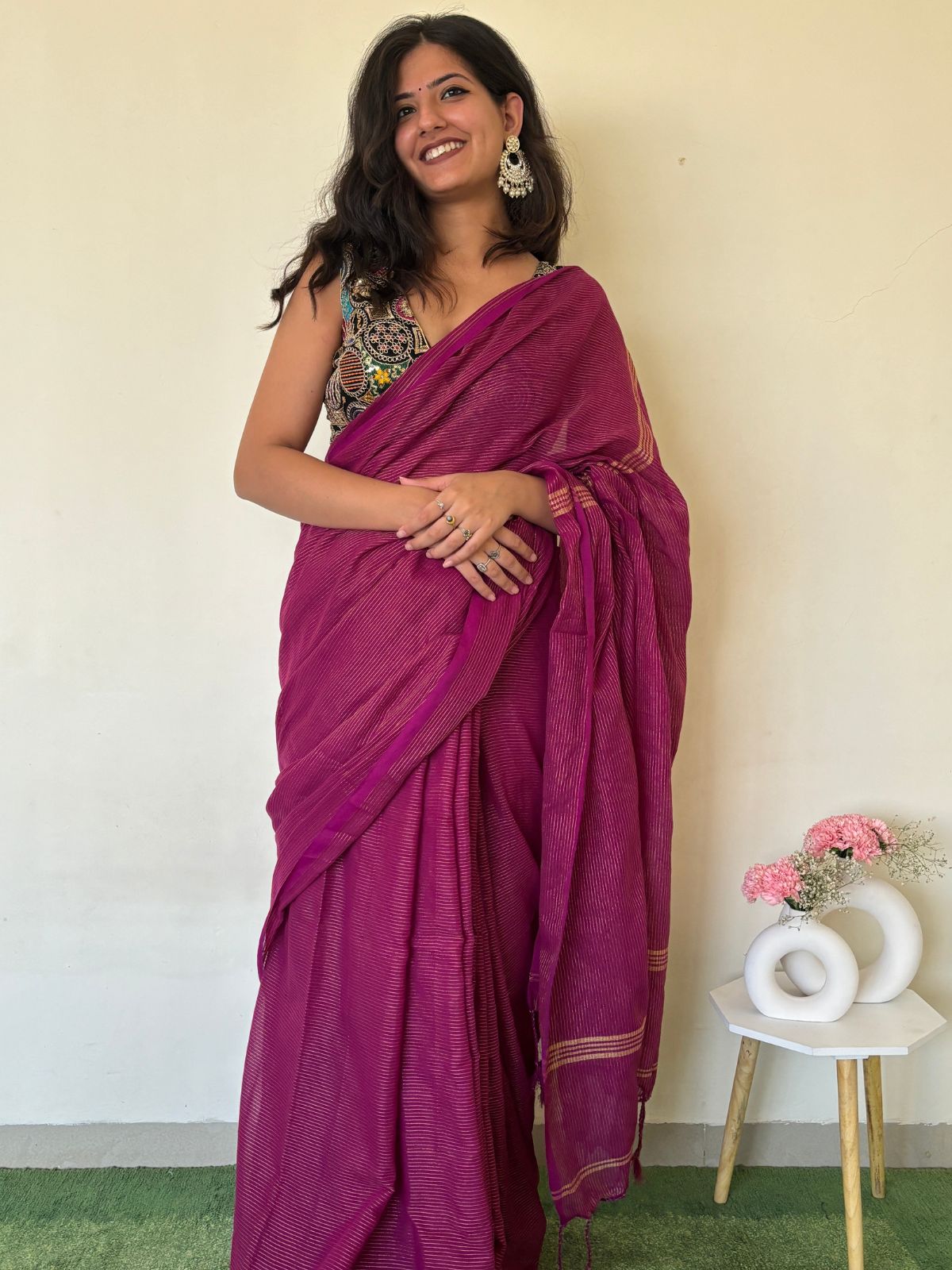 Rani Khadi Cotton Saree