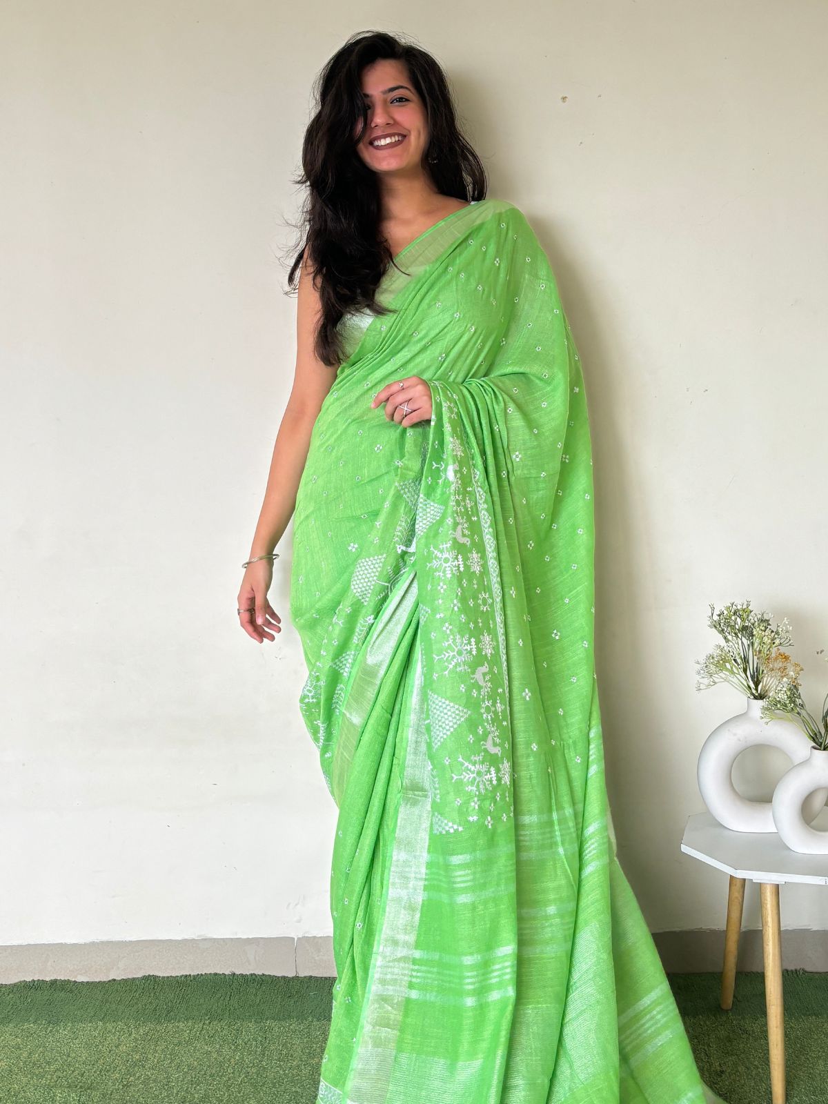 Tribal Drape Warli Print Saree