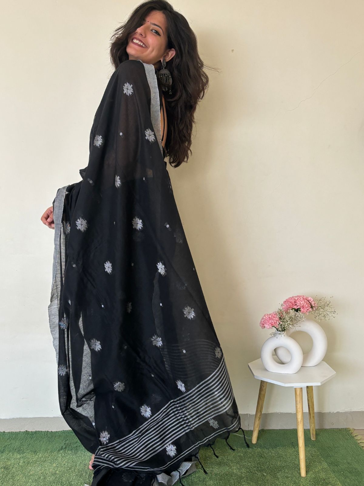 Star Light Khadi Cotton Saree