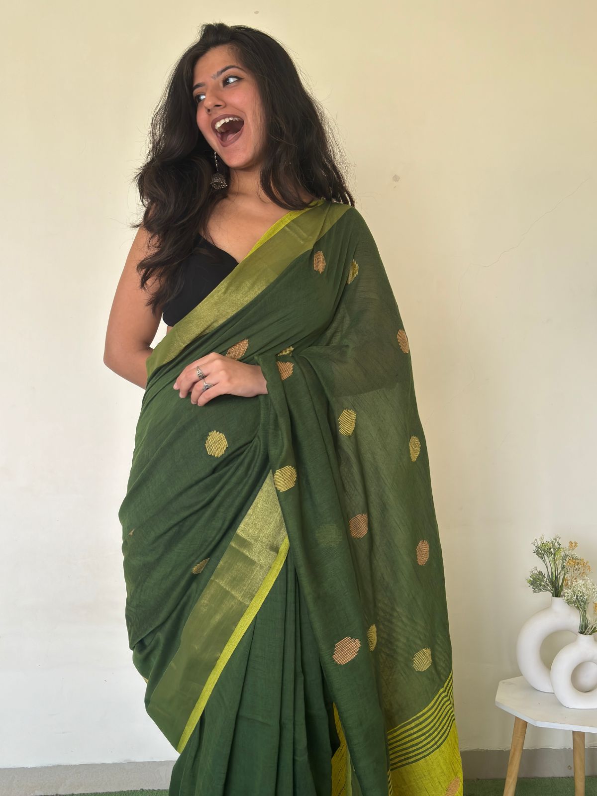 Manikya Linen Saree