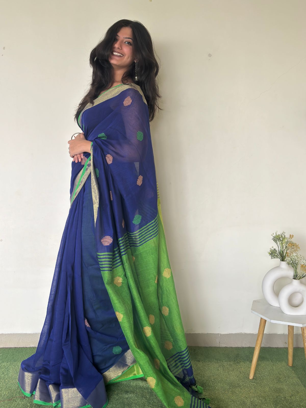 Rajmohini Linen Saree